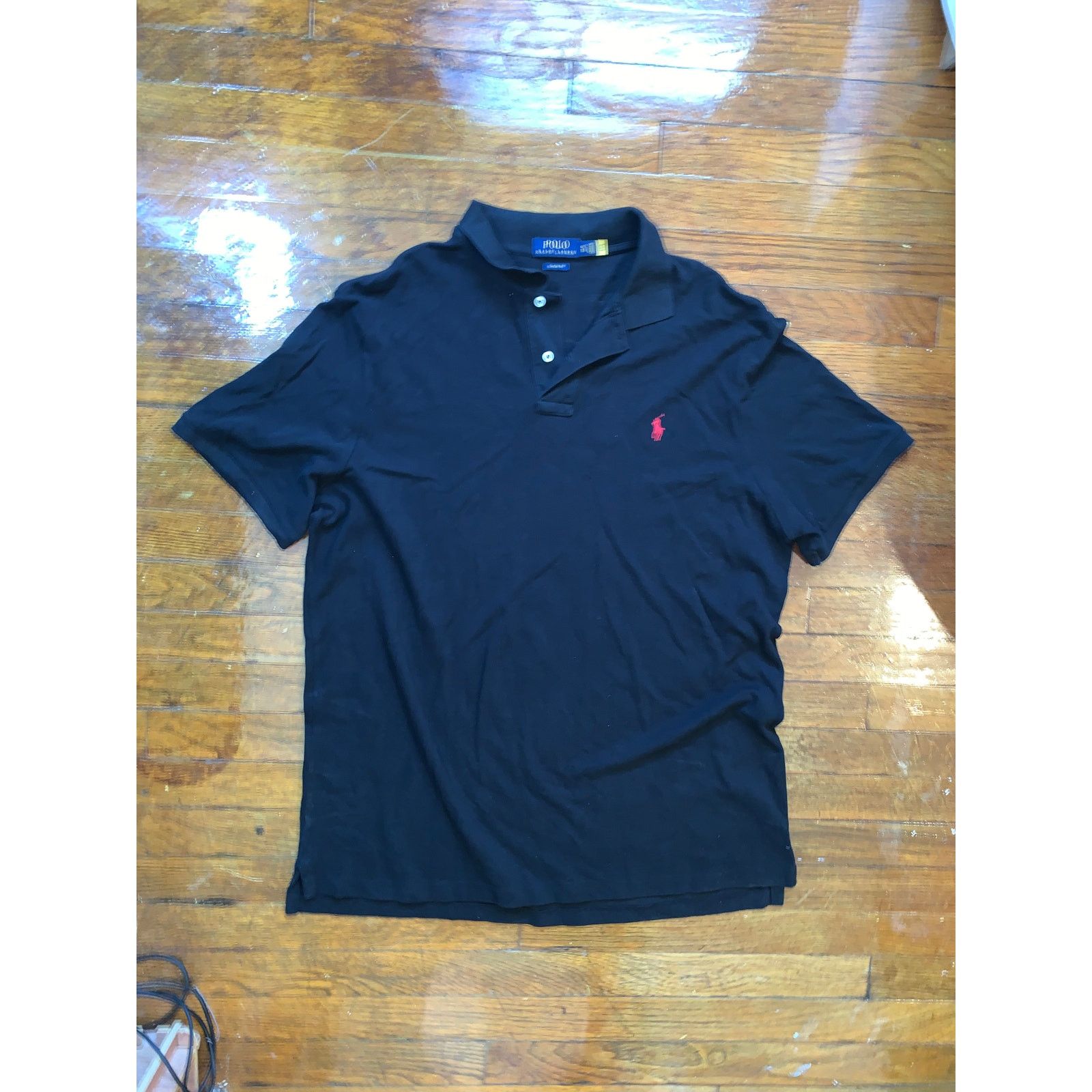 Polo Ralph Lauren Polo Ralph Lauren Mesh Polo Shirt XL Black Red Pony Size US XL / EU 56 / 4 - 1 Thumbnail