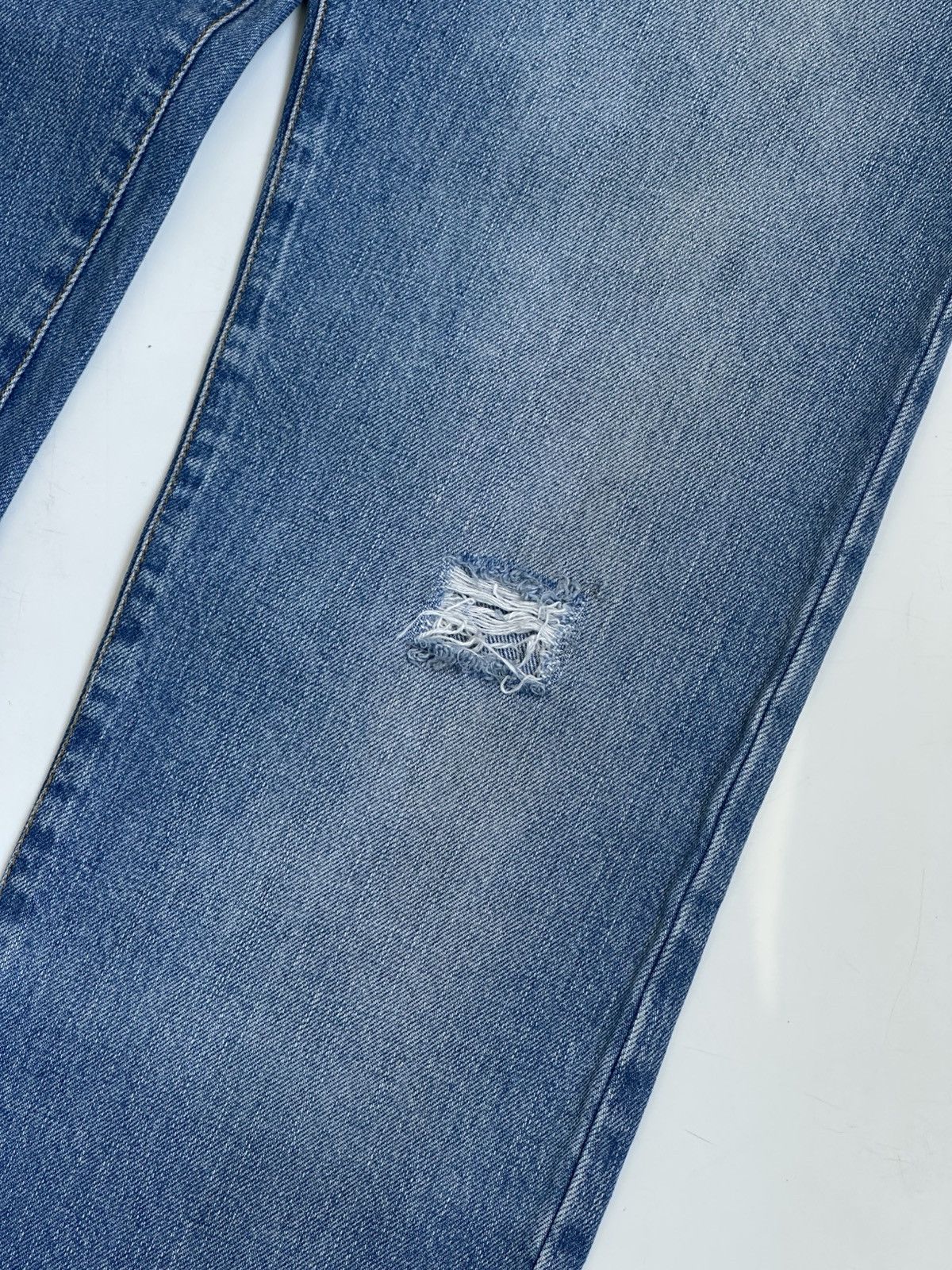 Balmain BALMAIN Decarnin FW 2011 Distressed Biker Denim Jeans Kanye Size US 30 / EU 46 - 13 Thumbnail
