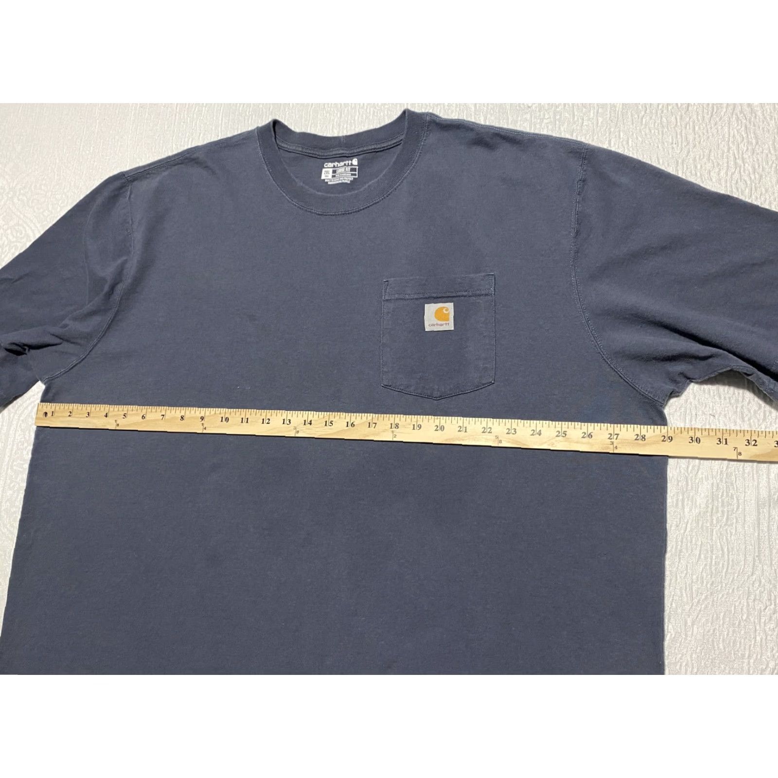 Carhartt Carhartt Shirt Mens 2XL Tall Blue Loose Fit Pocket Workwear Tee K87 BLS Cotton Size US XXL / EU 58 / 5 - 4 Thumbnail