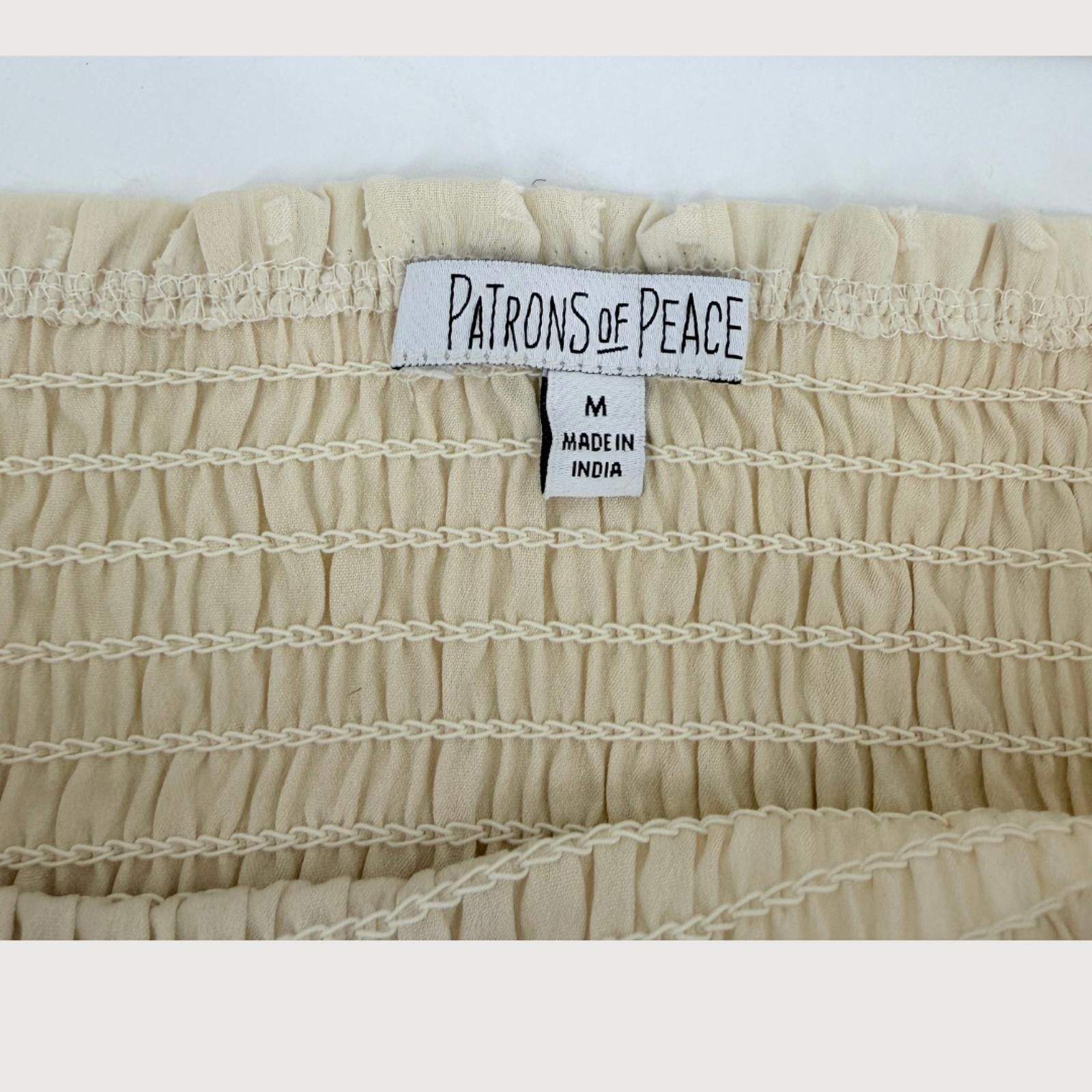 Other Patrons of Peace Smocked Maxi Dress Ivory Cottagecore M Size M / US 6-8 / IT 42-44 - 4 Thumbnail