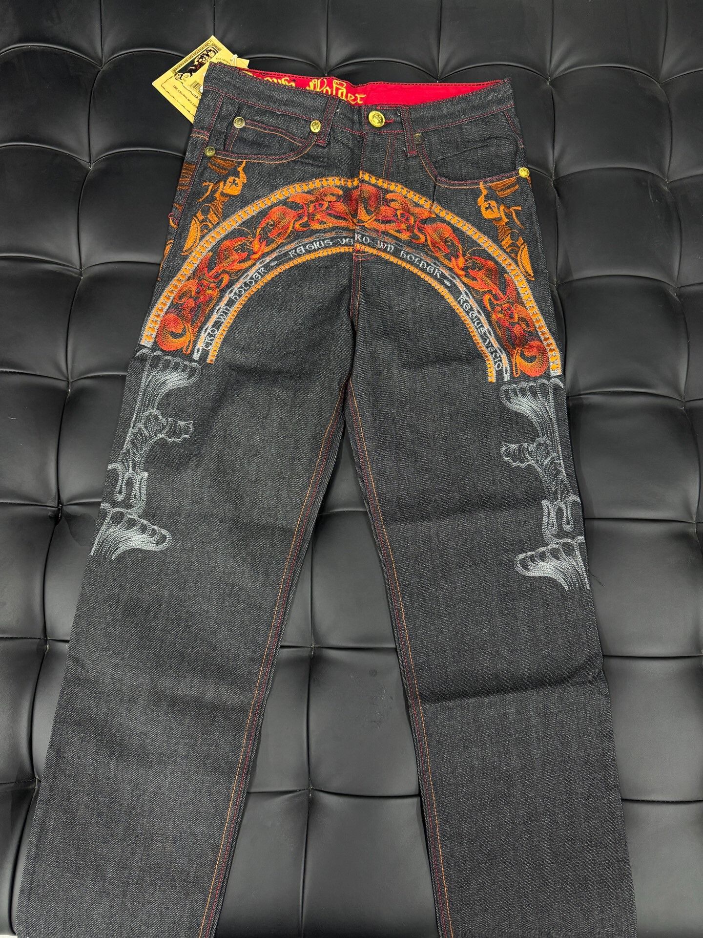Celine Vintage Bloody Denim Jeans with Unique Design Size US 32 / EU 48 - 1 Thumbnail