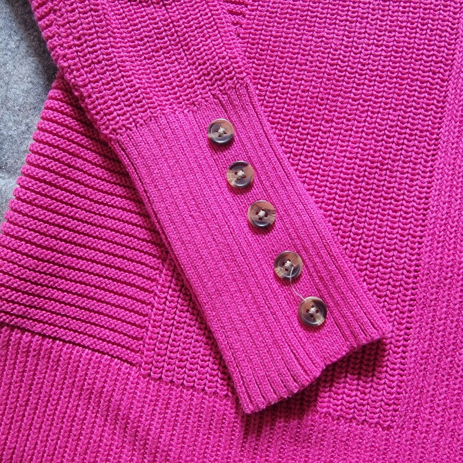 Rachel Zoe Rachel Zoe V-Neck Chevron Knit Sweater Longsleeve Size XS / US 0-2 / IT 36-38 - 4 Thumbnail