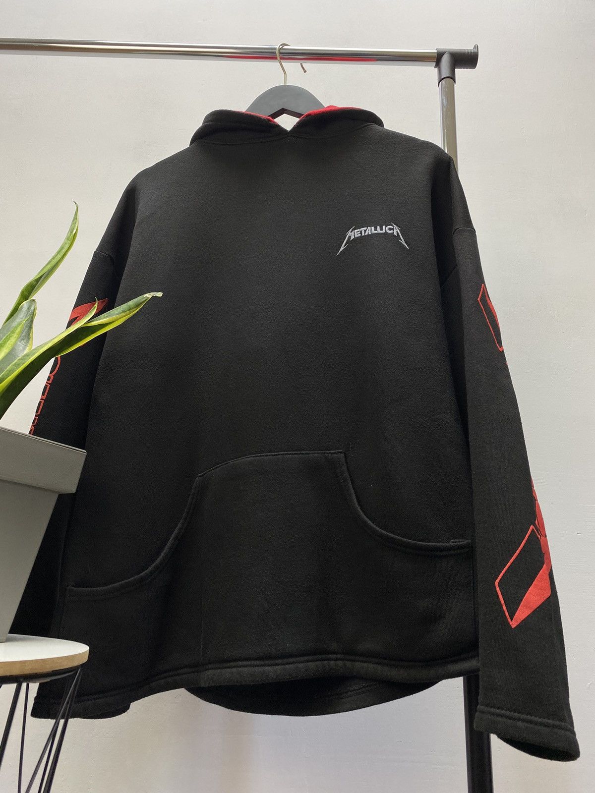 Band Tees × Metallica × Vintage Vintage 90s Metallica Nowhere Else To Roam Tour Hoodie Size US XL / EU 56 / 4 - 3 Thumbnail
