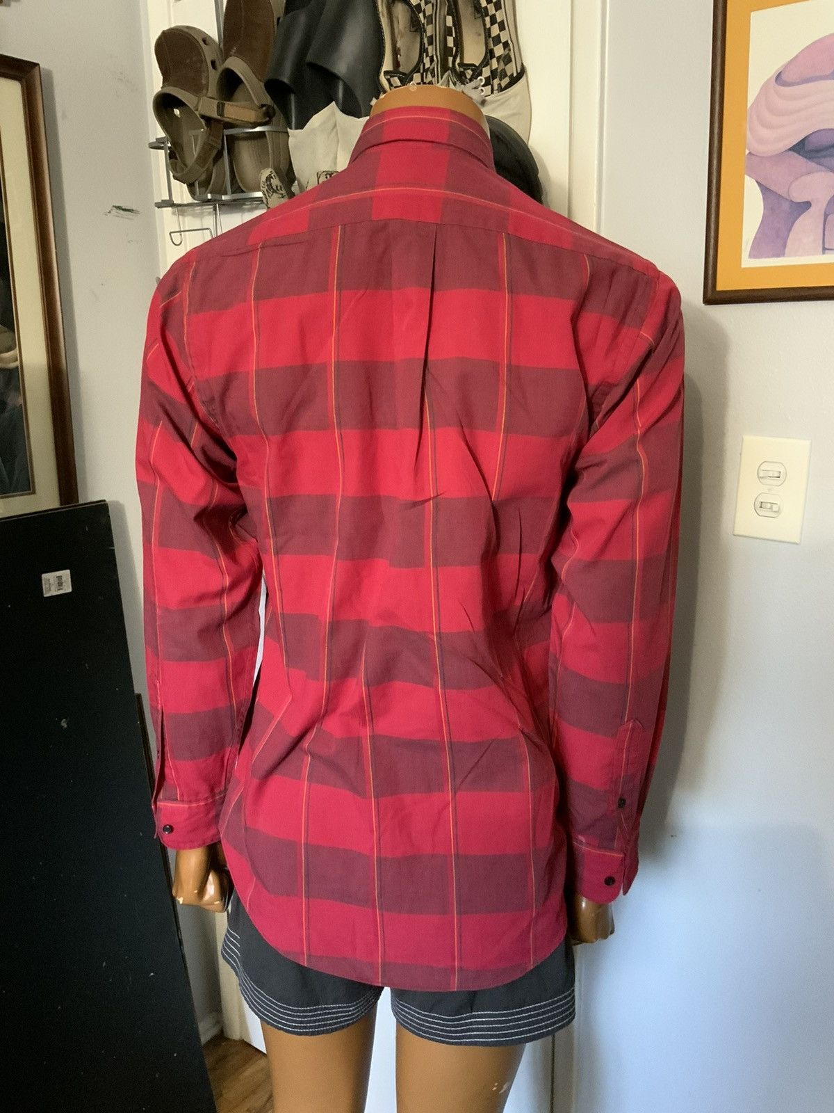 Dior × Vintage Vintage Christian Dior Checkered Plaid Button Front Shirt Size US M / EU 48-50 / 2 - 8 Thumbnail