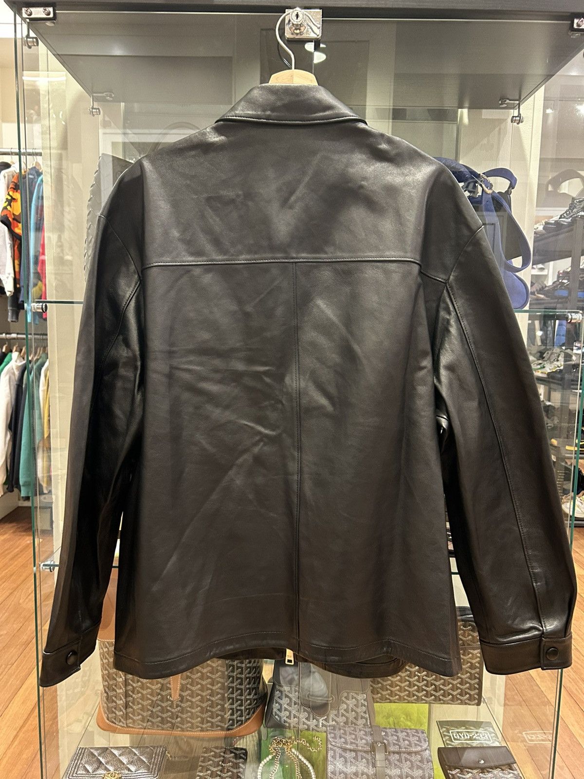 Prada Prada Leather Zip Up Jacket Size US M / EU 48-50 / 2 - 2 Thumbnail