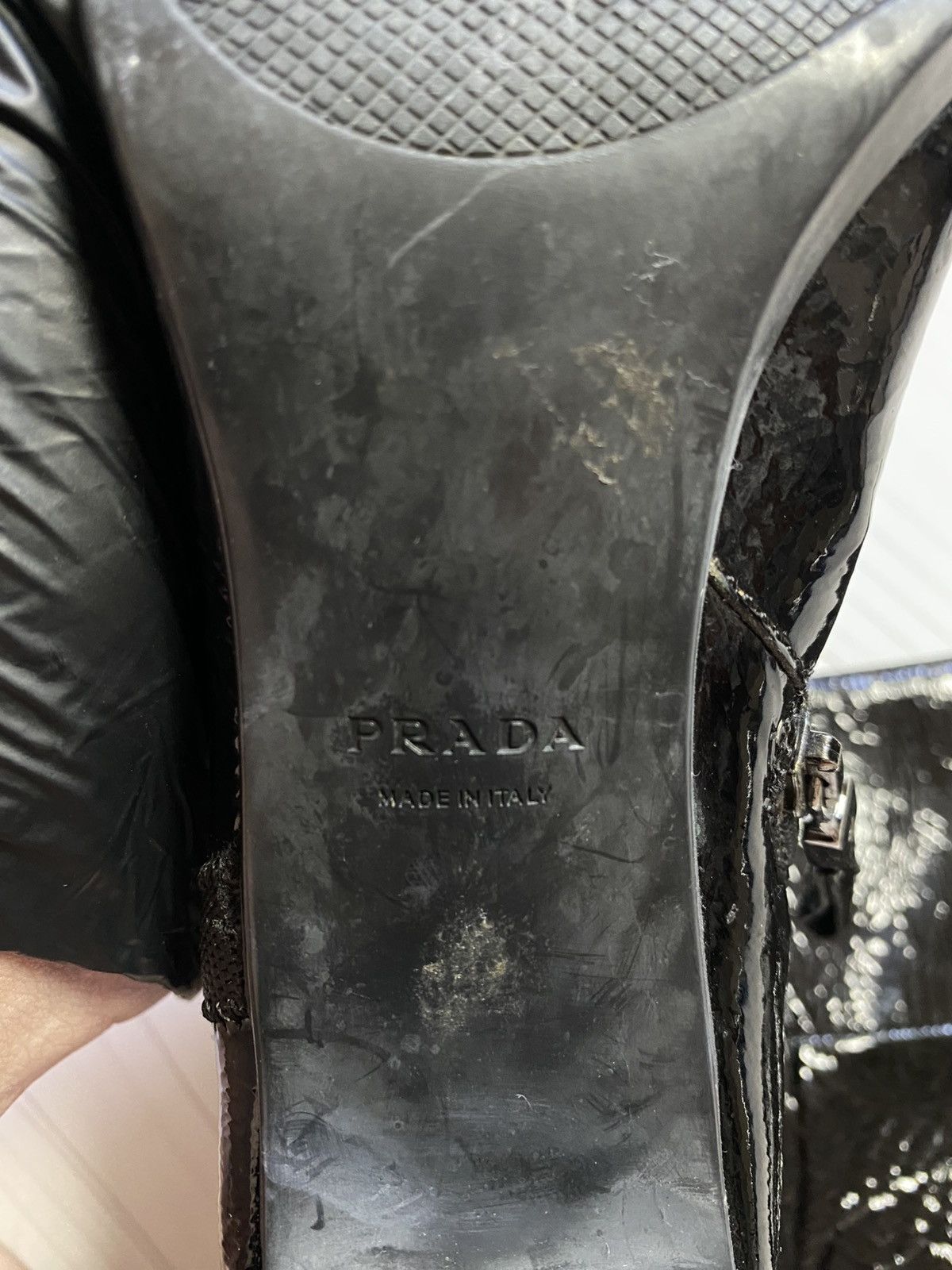 Prada Prada Sport Patent Leather Knee Boots Size US 8 / IT 38 - 8 Thumbnail