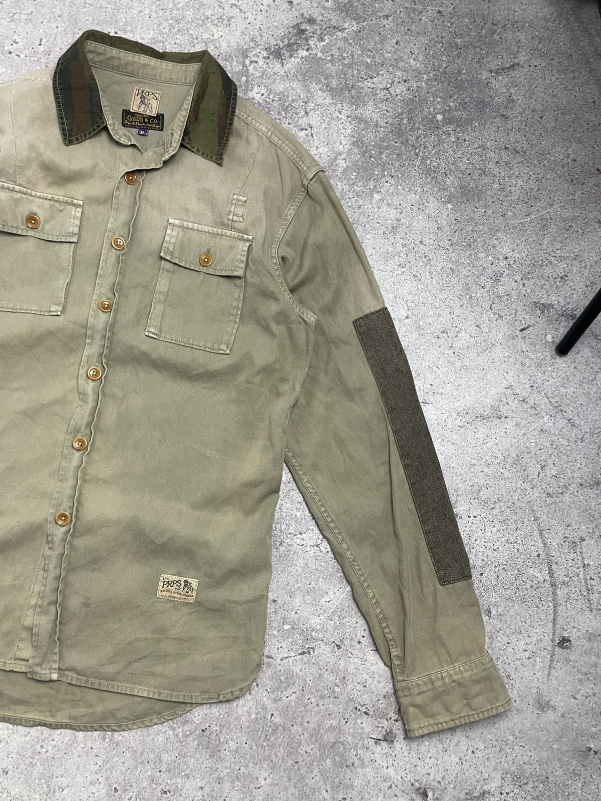 Prps PRPS Chambray Green Long Sleeve Button Shirt Size US M / EU 48-50 / 2 - 5 Thumbnail