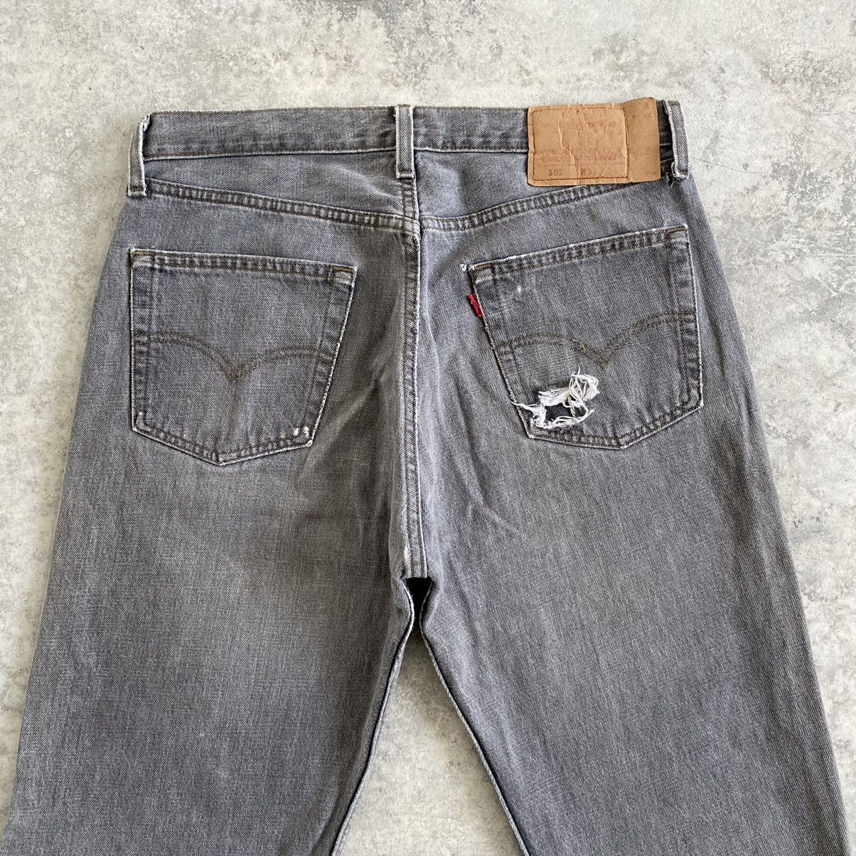 Levi's Vintage Late 90’s Levis 501 Ash Grey Distressed Jeans Size US 32 / EU 48 - 20 Thumbnail