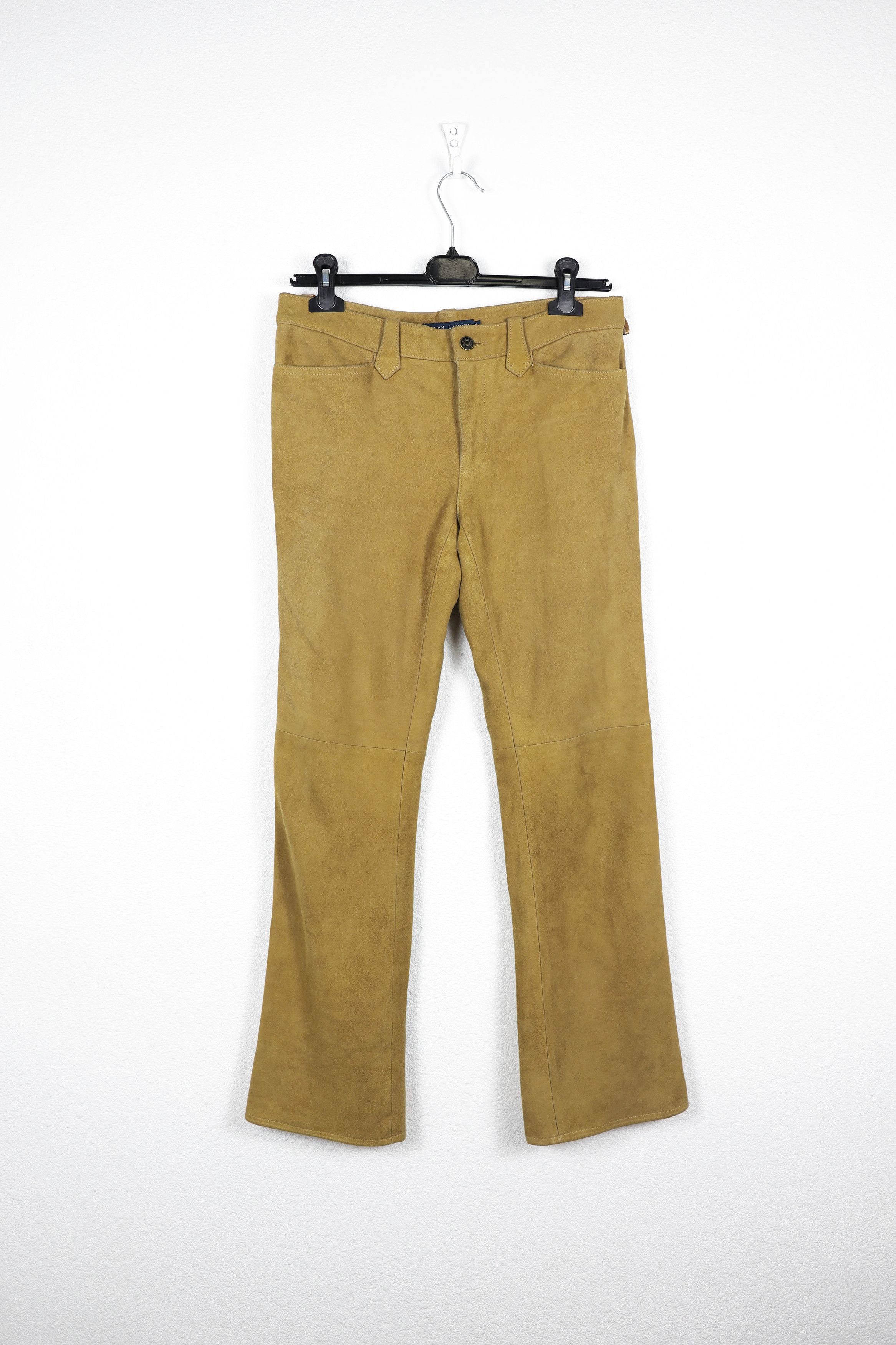 Womens Ralph Lauren Polo Brown Suede Cowboy Pants 6 size