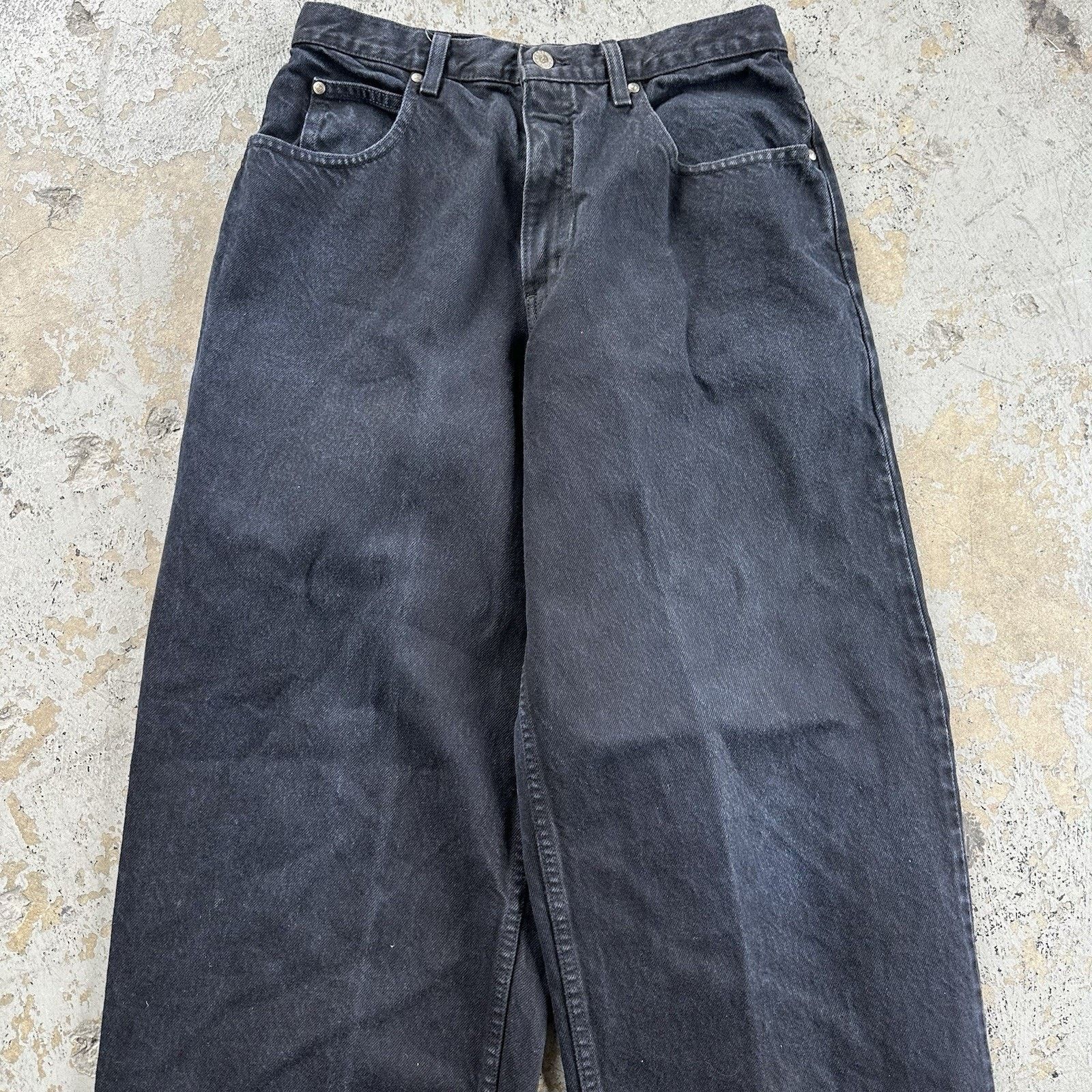 Anchor Blue × Vintage Vintage Anchor Blue Beyond Baggy Black Denim Jeans 32x30 Size US 32 / EU 48 - 2 Thumbnail