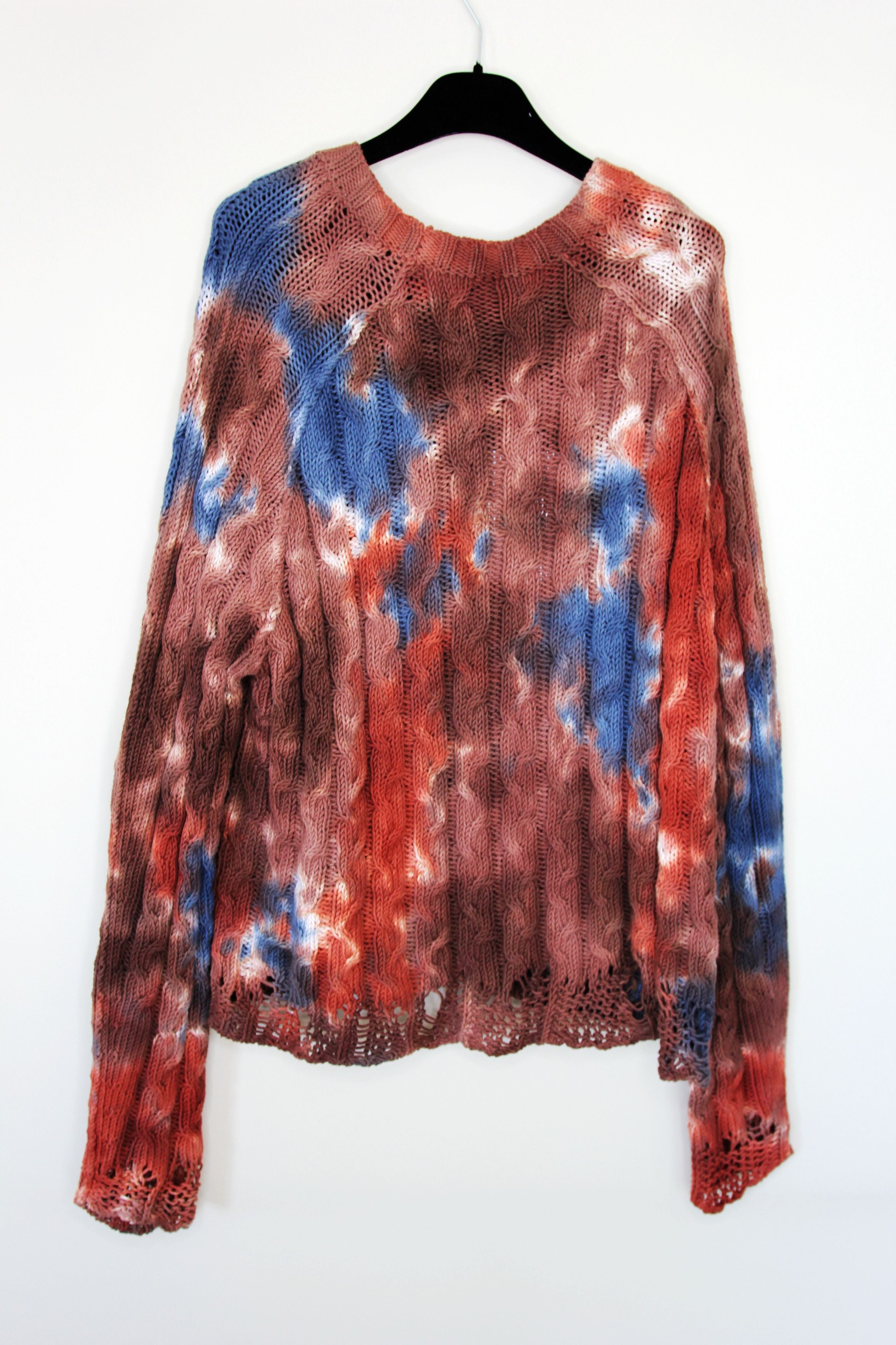 Acne Studios BNWT AW23 ACNE STUDIOS TIE-DYE CABLE KNIT SWEATER M Size US M / EU 48-50 / 2 - 3 Thumbnail