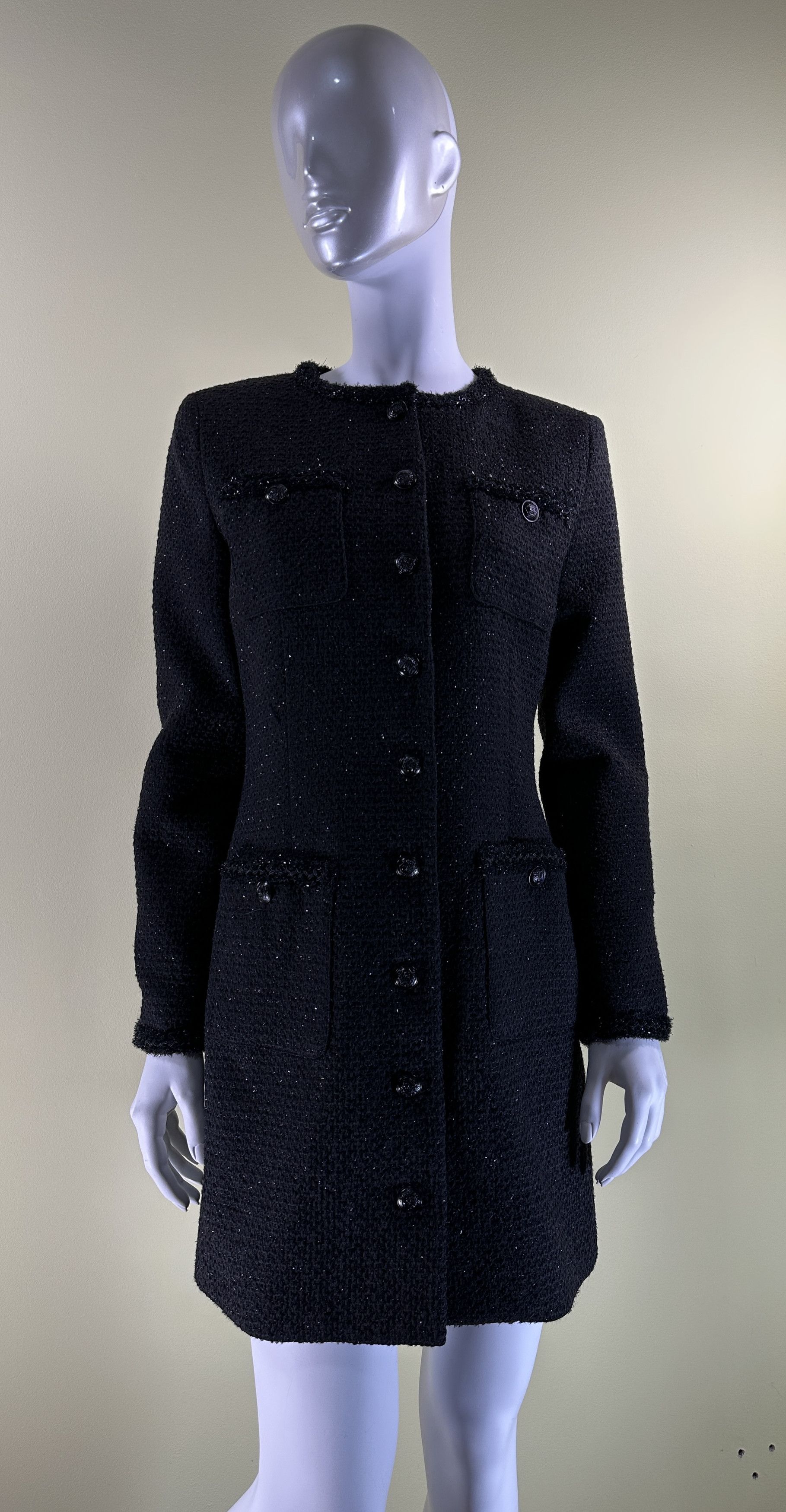 The Kooples Tweed black dress Size S / US 4 / IT 40 - 1 Thumbnail