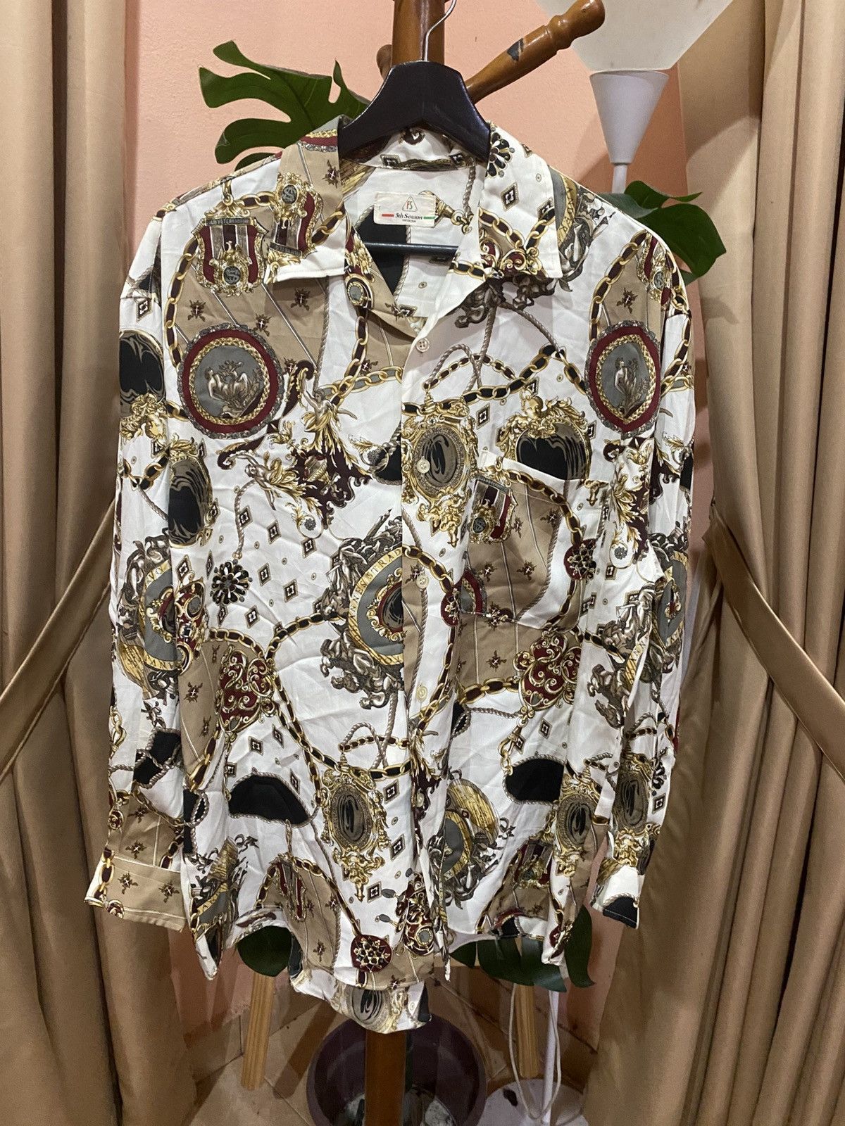 Japanese Brand × Vintage Vintage 5th Season Collection Baroque Chain Print Shirt Size US L / EU 52-54 / 3 - 1 Thumbnail