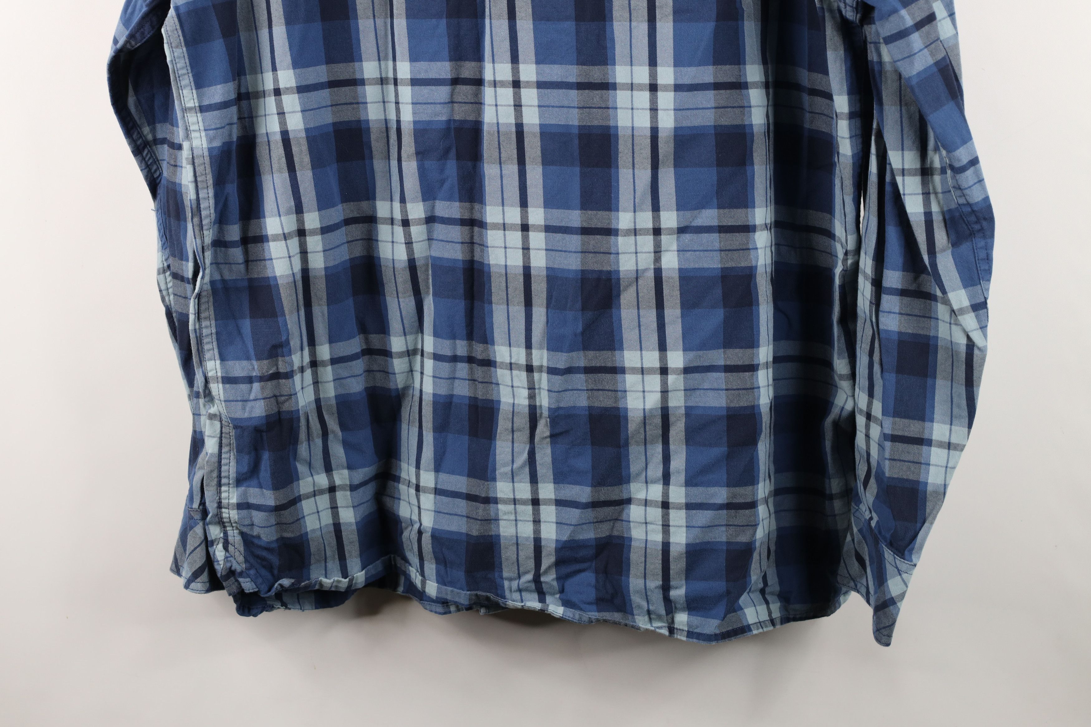 Vintage 5.11 Tactical Series Flannel Snap Button Shirt Plaid Blue Size US L / EU 52-54 / 3 - 12 Thumbnail