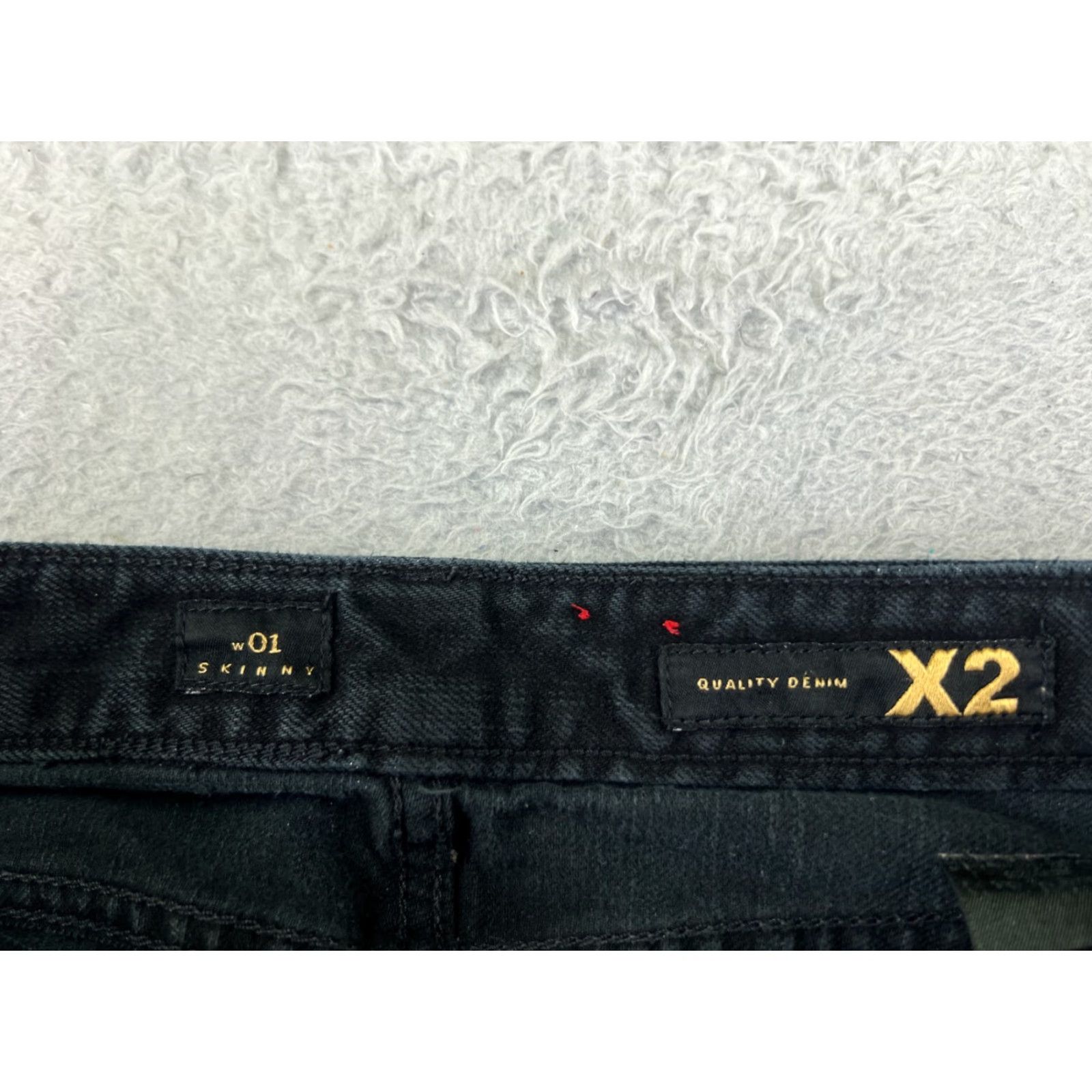 Express Express Jeans Womens 0 Black Denim Skinny 26x30 Low Rise 5-Pocket Cotton Blend Embroidered Western Womens Size 25" / US 0 / IT 36 - 6 Thumbnail