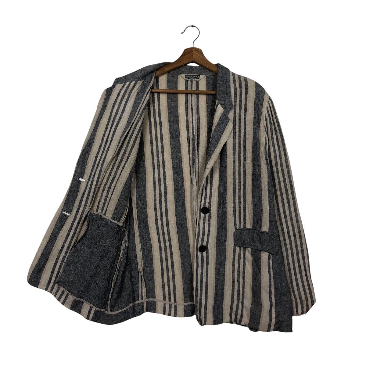 Japanese Brand 📌Vintage Hickory Chore Striped Jacket Jean Claude Paris Size US M / EU 48-50 / 2 - 12 Thumbnail