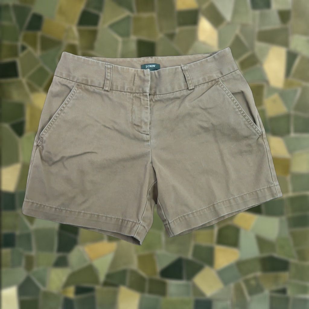 J.Crew VINTAGE J.Crew Chino Shorts 0 Women Low Rise 5 In Inseam Olive Green 90s Casual Size 25" / US 0 / IT 36 - 1 Thumbnail
