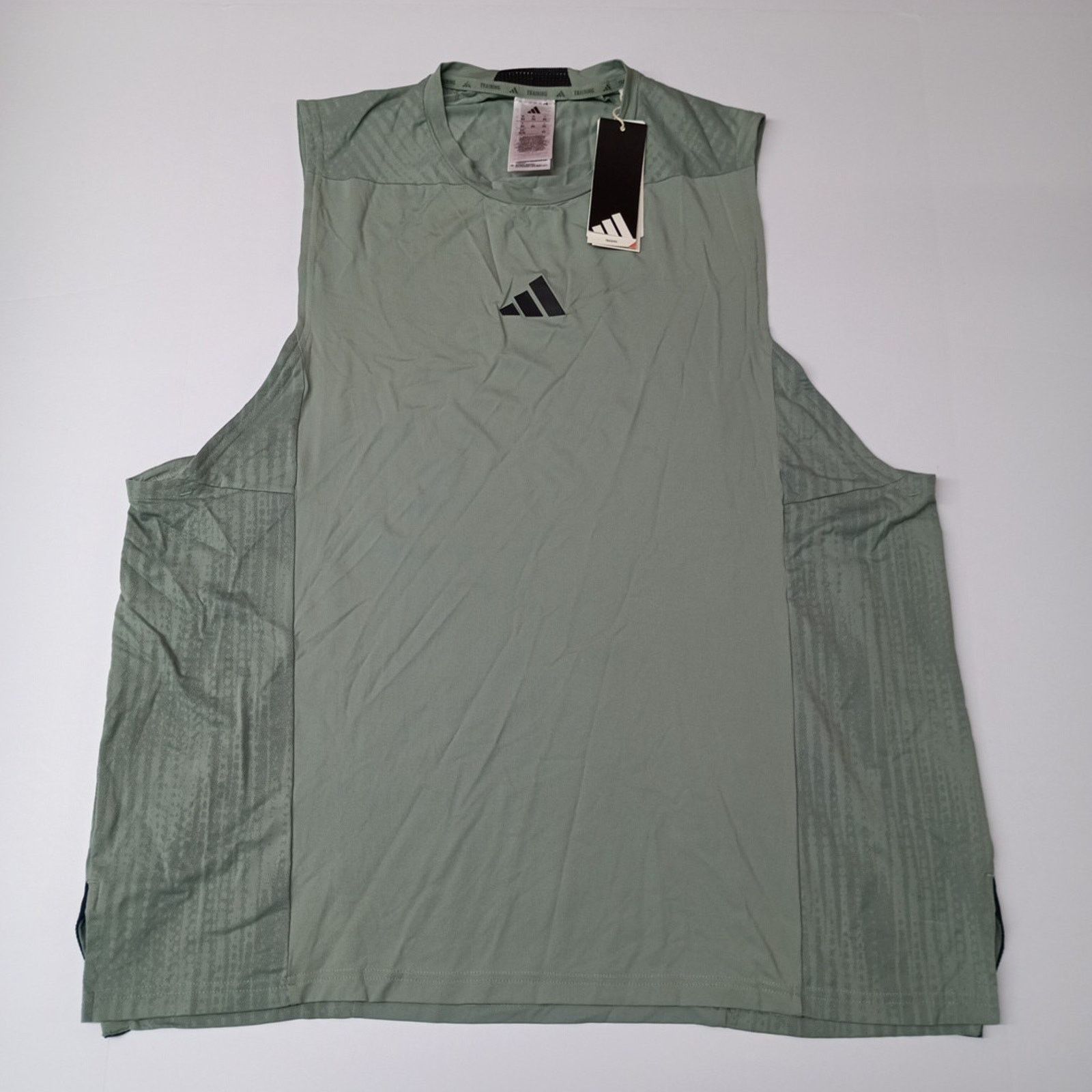 Adidas Adidas Men's Size 2XL D4T Training Tank Top Silver Green Size US XXL / EU 58 / 5 - 1 Thumbnail