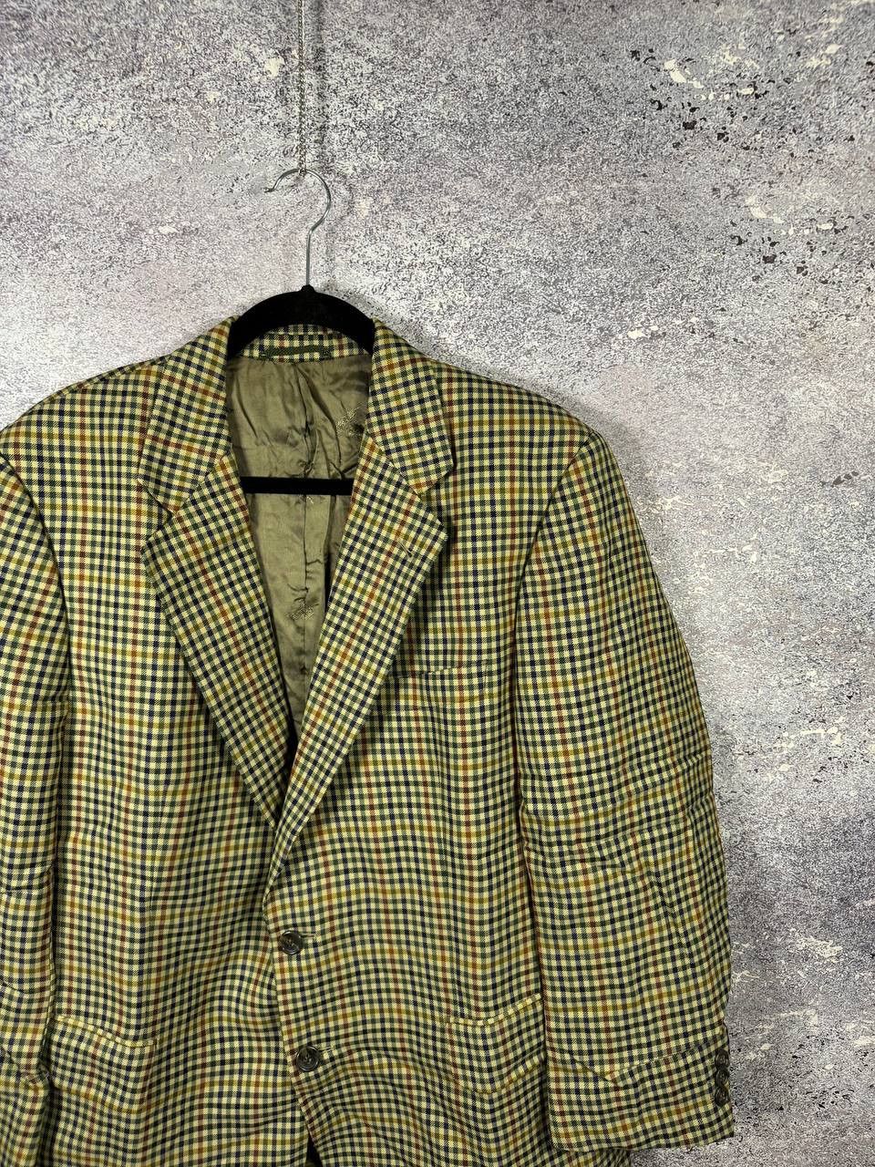 Burberry × Vintage Burberry's Vintage Plaid Check Blazer Oldmoney Men's Large Size 44R - 2 Thumbnail
