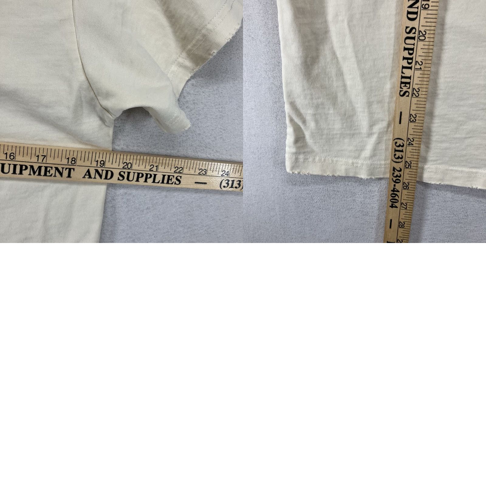 Vintage Rich Skater Women's T-Shirt Short Sleeve Crew Neck Beige 100% Cotton Distressed Graphic Rhinestone Bling Vintage No Size S / US 4 / IT 40 - 11 Thumbnail