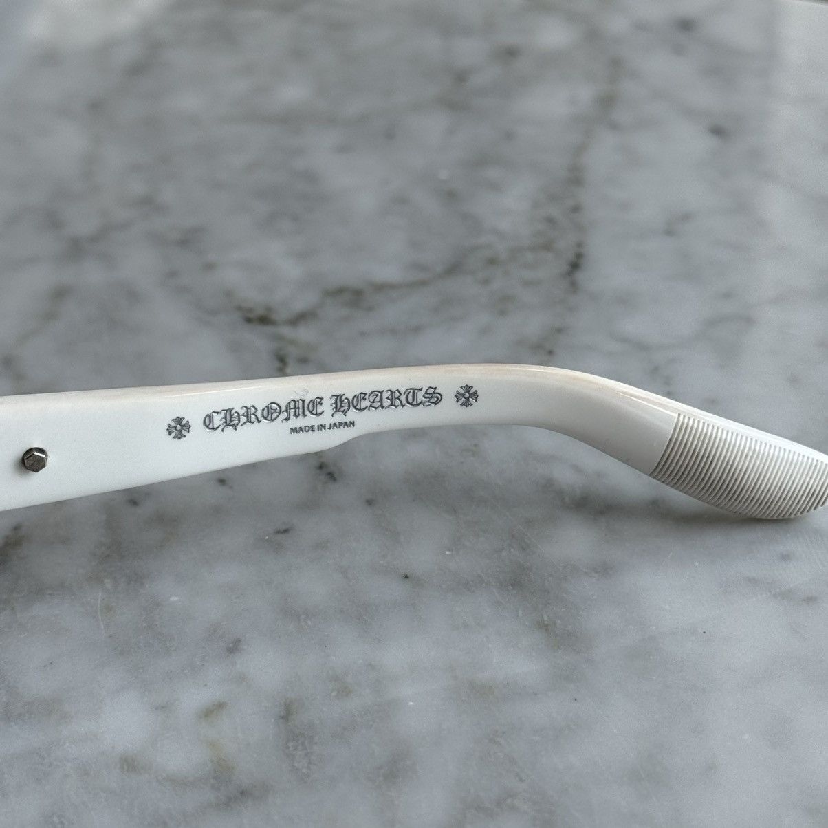Chrome Hearts White Sterling Silver Stars Hardware Roller Sunglasses RARE Size ONE SIZE - 9 Thumbnail