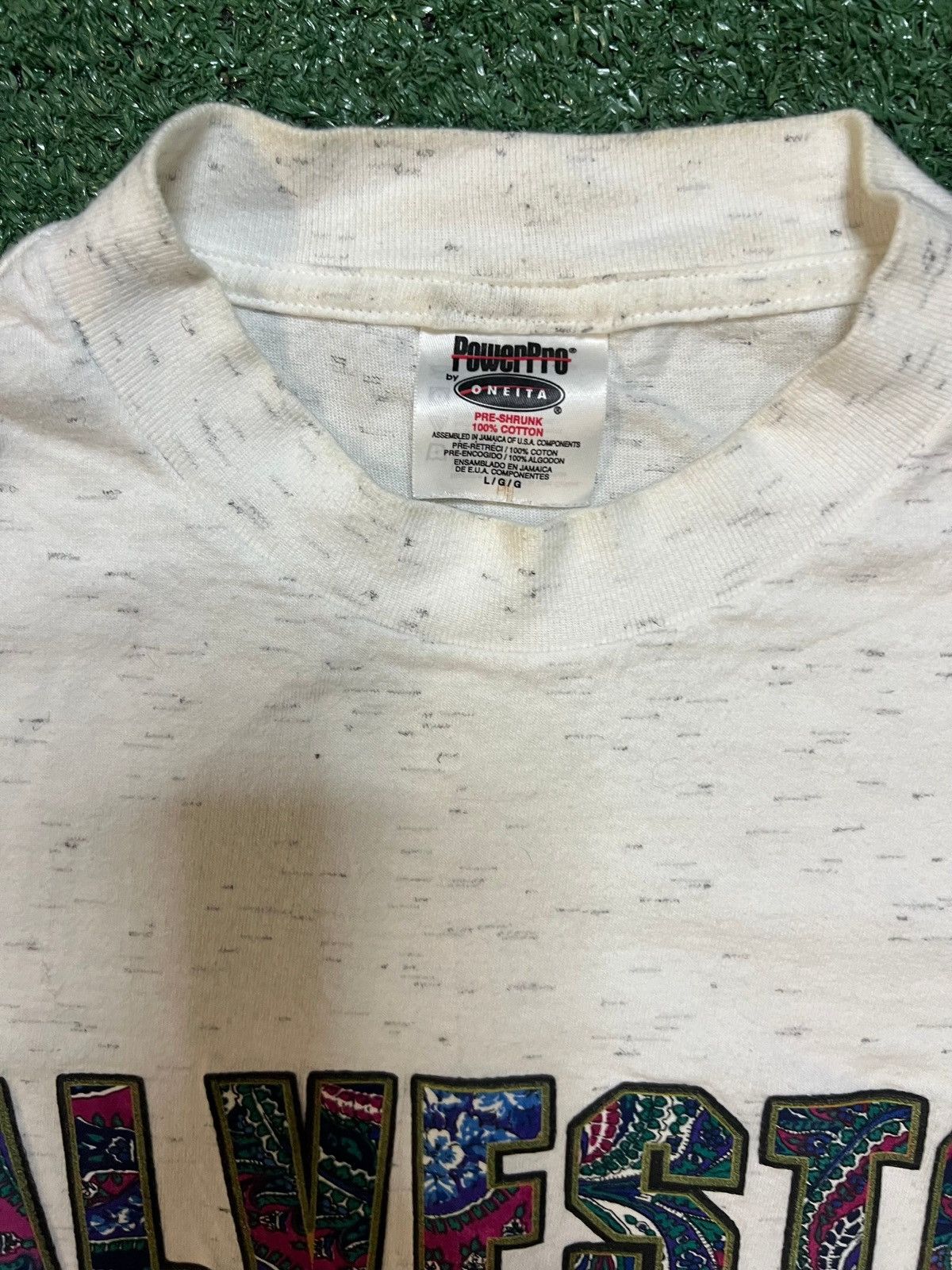 Vintage Vintage 1990s Galveston Island grey tee Size US L / EU 52-54 / 3 - 3 Thumbnail