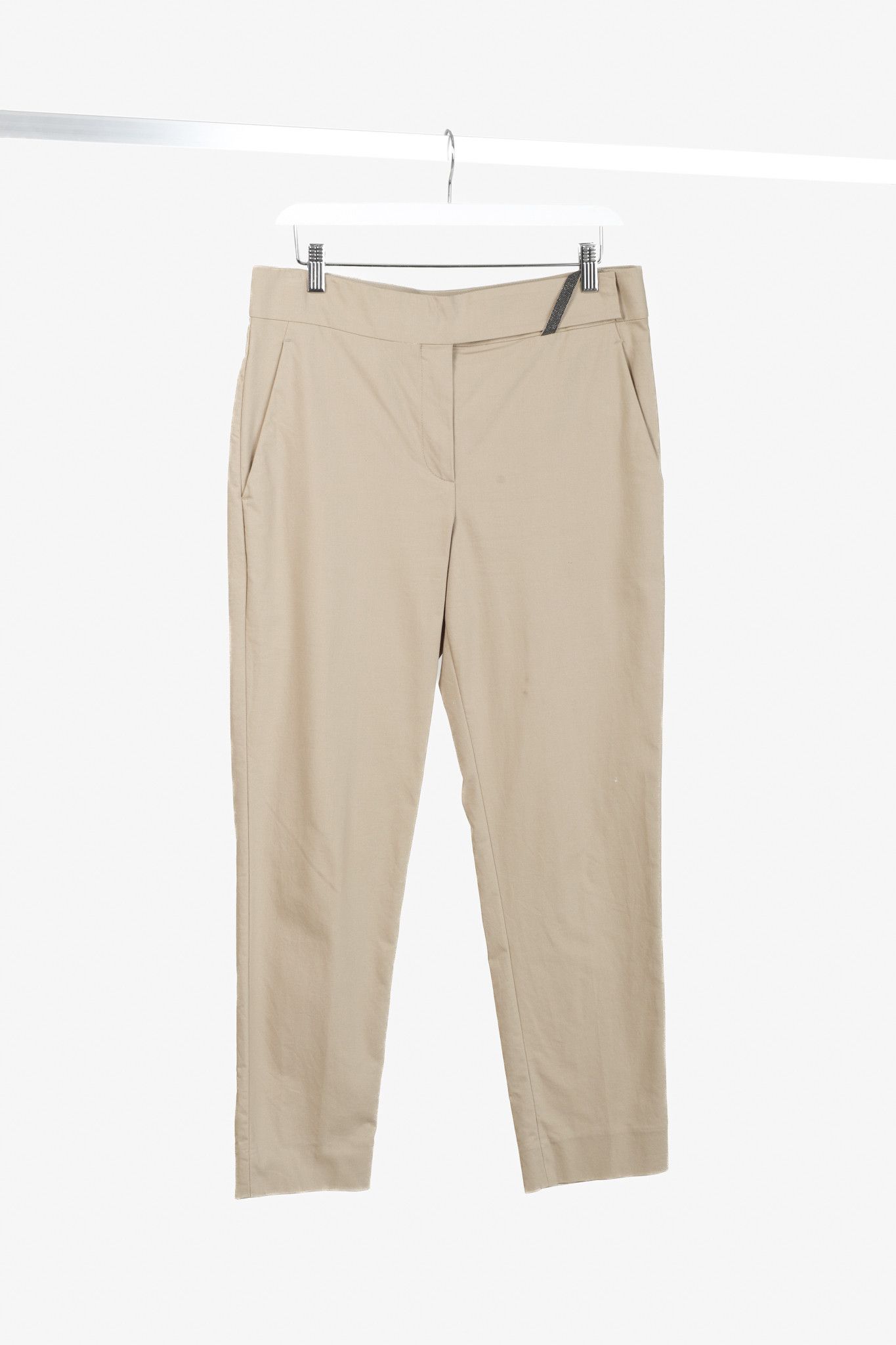 Brunello Cucinelli Brunello Cucinelli Monili Bead Khaki Pants Size 33" - 1 Thumbnail