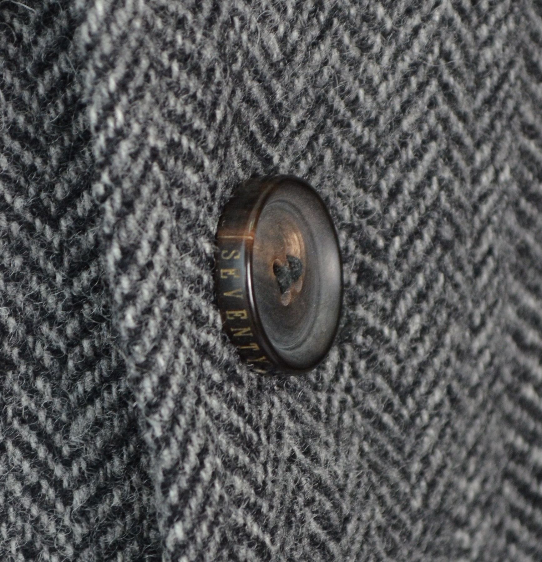 Designer Seventy Venezia Herringbone Yorkshire Tweed Wool Coat Jacket Size US M / EU 48-50 / 2 - 12 Thumbnail