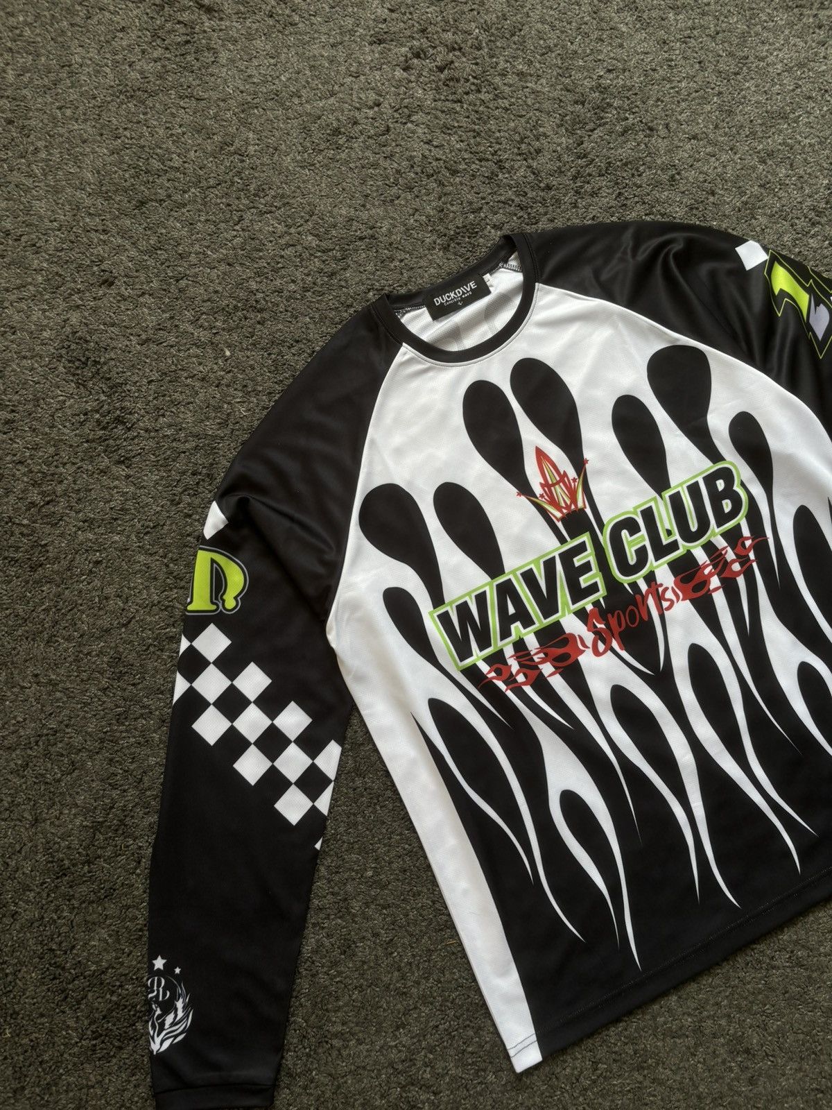 Other Vintage duckdive waveclub racing unisex white black jersey Size US L / EU 52-54 / 3 - 4 Thumbnail