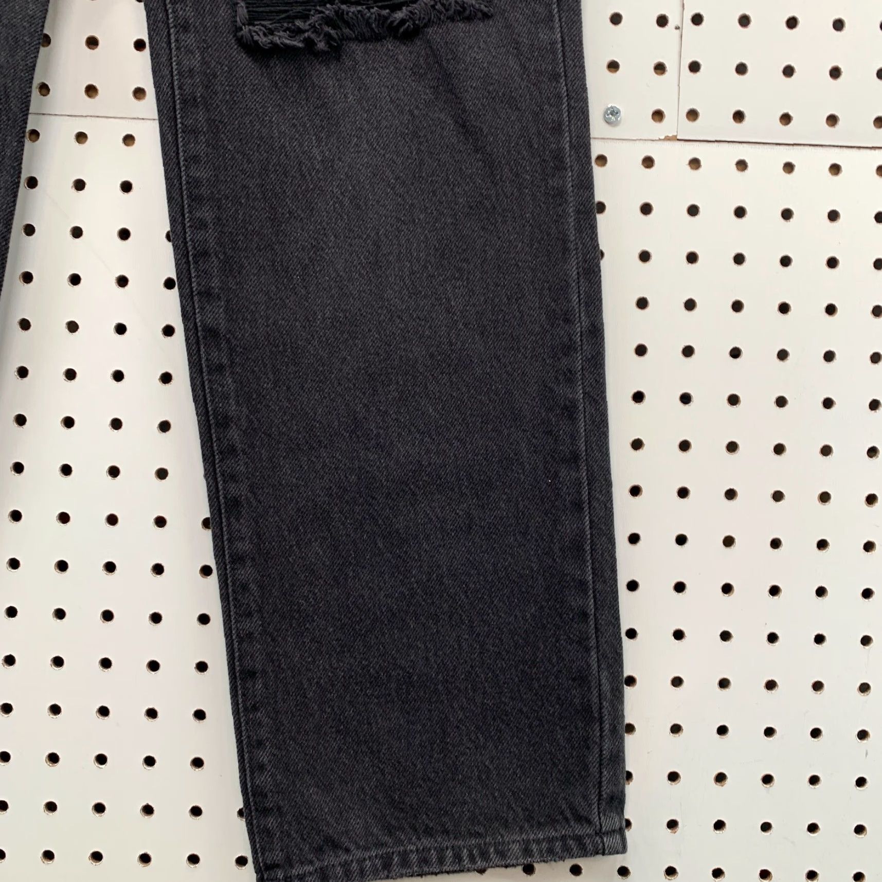 Pacsun Pacsun Womens Dad Jean Black High Rise Button Fly Baggy Straight Size 30 28x30.5 Denim Size 30" / US 8 / IT 44 - 3 Thumbnail