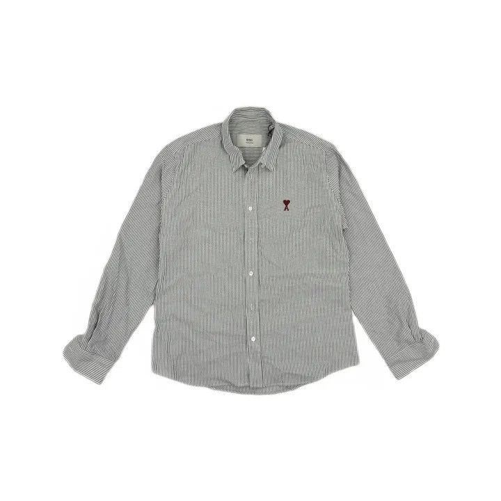 AMI AMIPARIS Striped Logo Long Sleeve Shirt -2507 Size US S / EU 44-46 / 1 - 2 Thumbnail