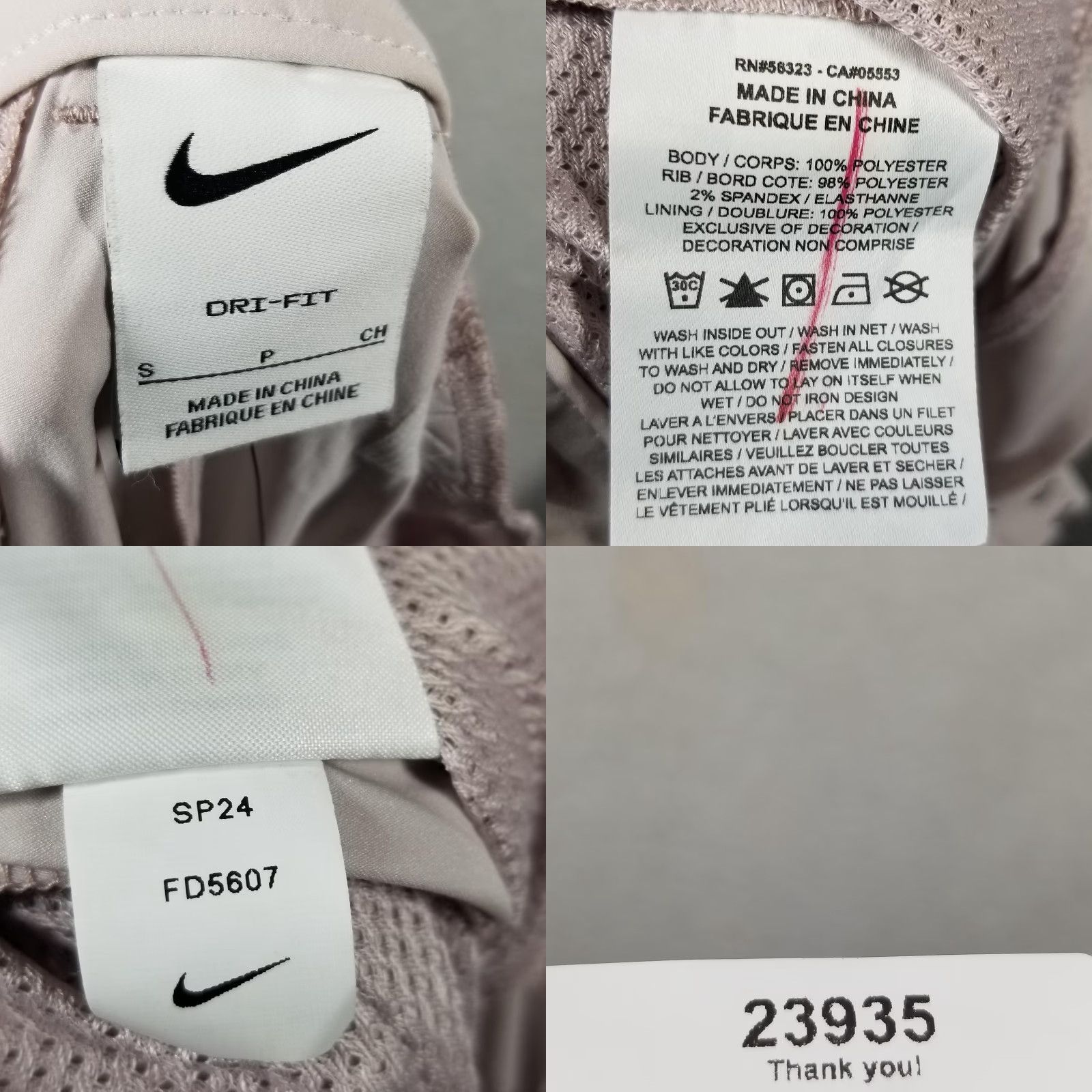 Nike Nike Dri-FIT Pants Womens Small Light Pink Golf FD5607 Rare Color Sample Size 28" / US 6 / IT 42 - 8 Thumbnail