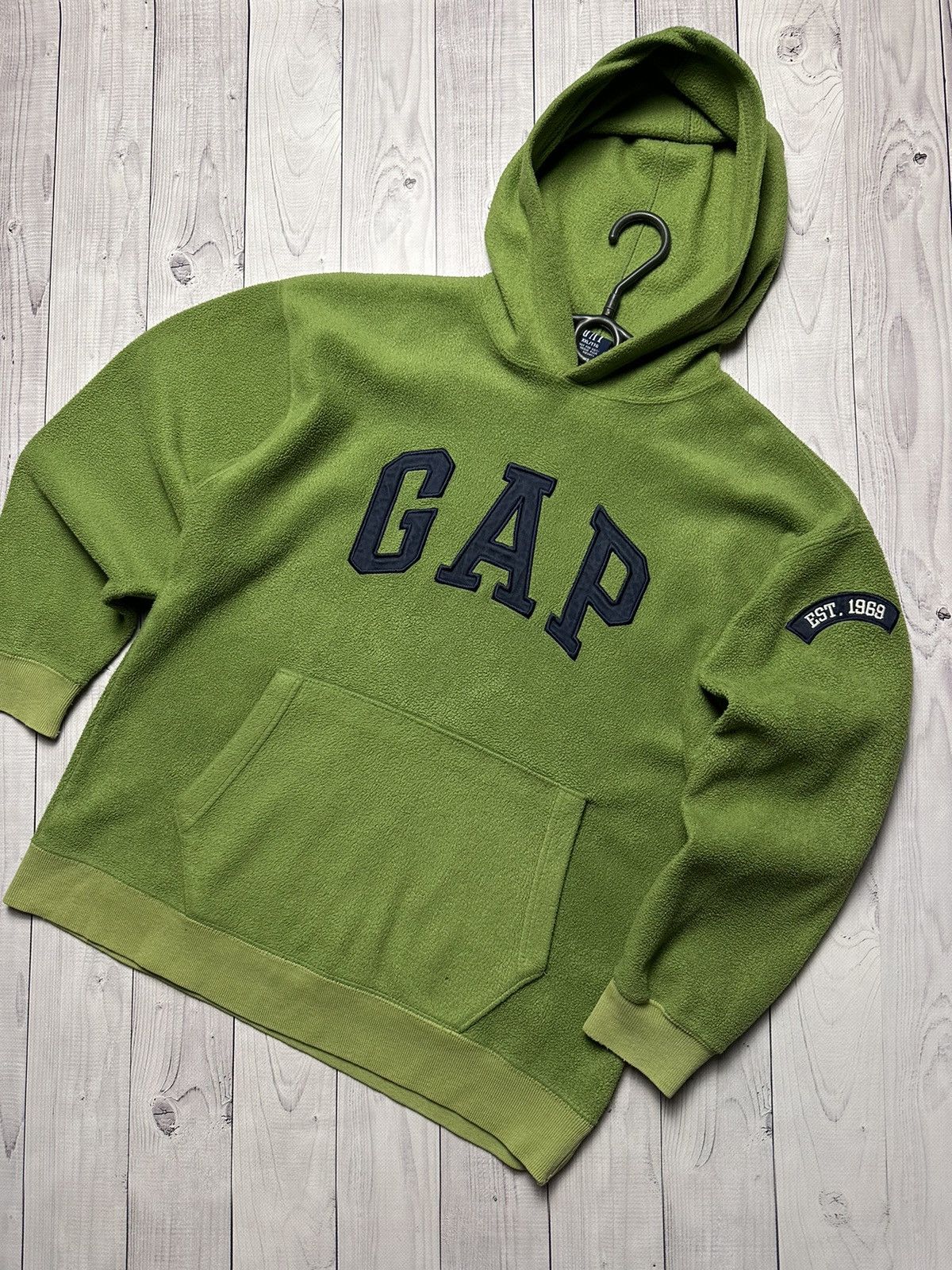 Gap × Vintage Vintage Gap fleece green hoodie size S big logo Size US S / EU 44-46 / 1 - 2 Thumbnail