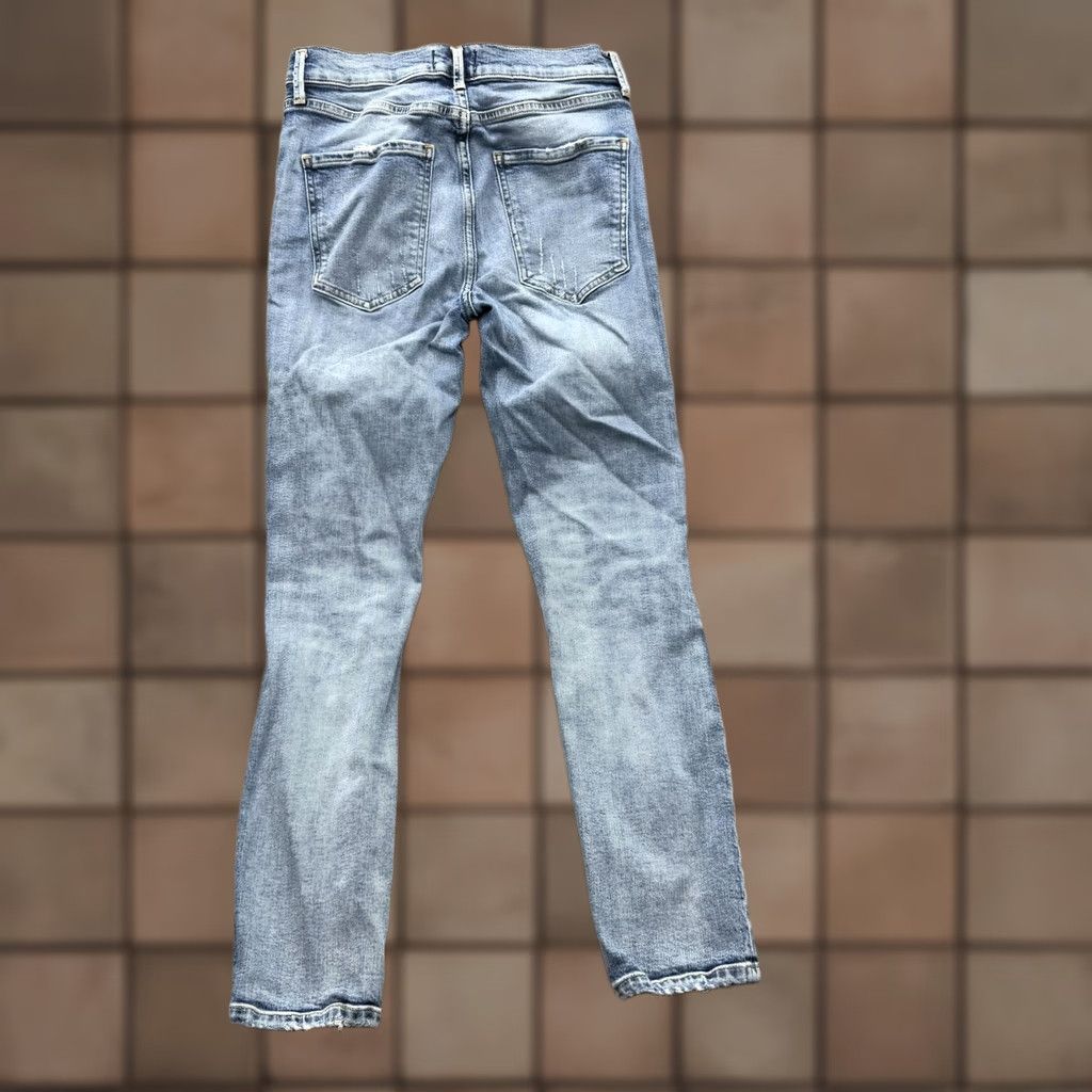 Agolde VINTAGE AGOLDE Jeans Womens 26 Light Wash Distressed Skinny Raw Hem Stretch A018-812 Size 26" / US 2 / IT 38 - 1 Thumbnail