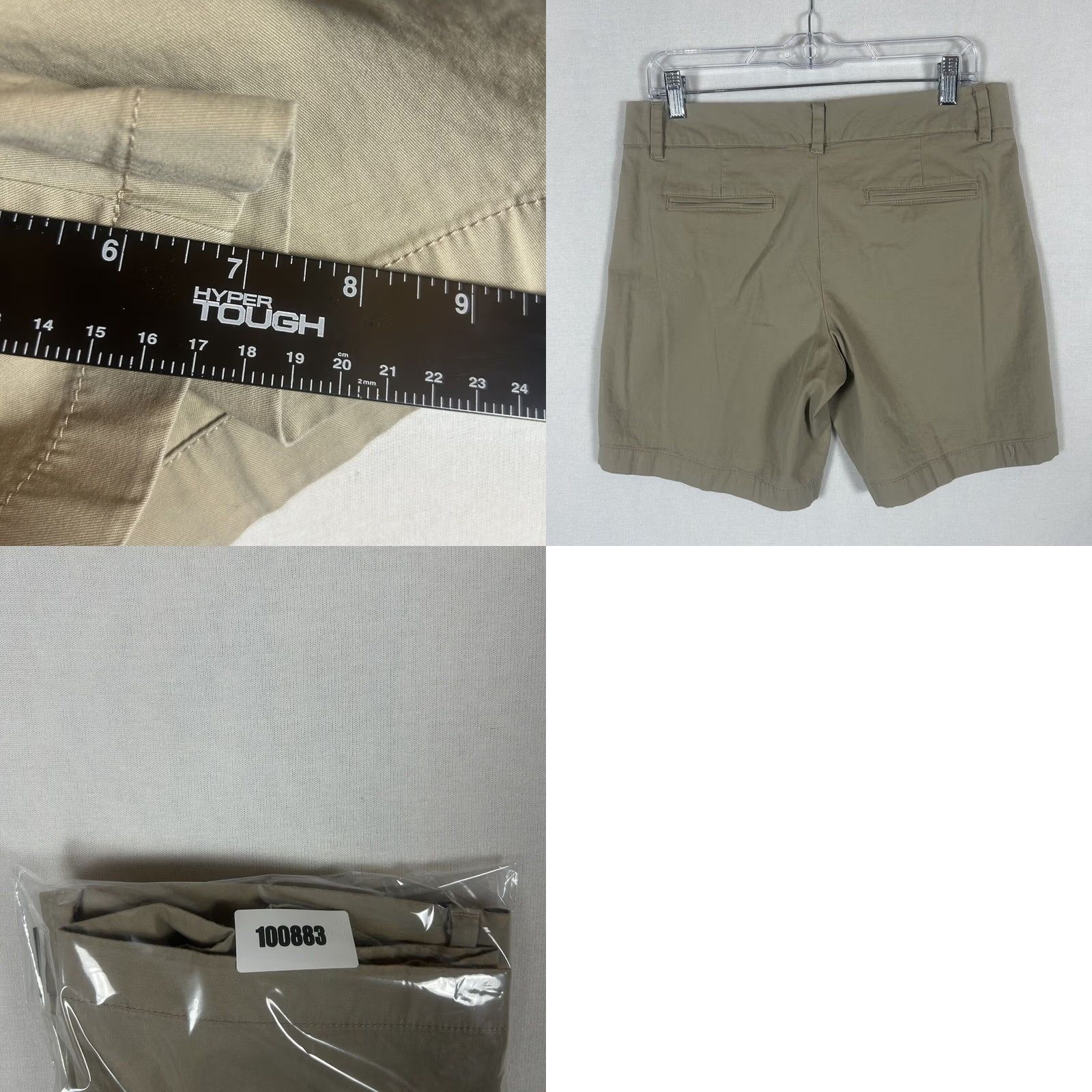 Tommy Hilfiger Tommy Hilfiger Bermuda Shorts Womens Size 6 Beige Stretch Mid-Rise Cotton Size 28" / US 6 / IT 42 - 8 Thumbnail