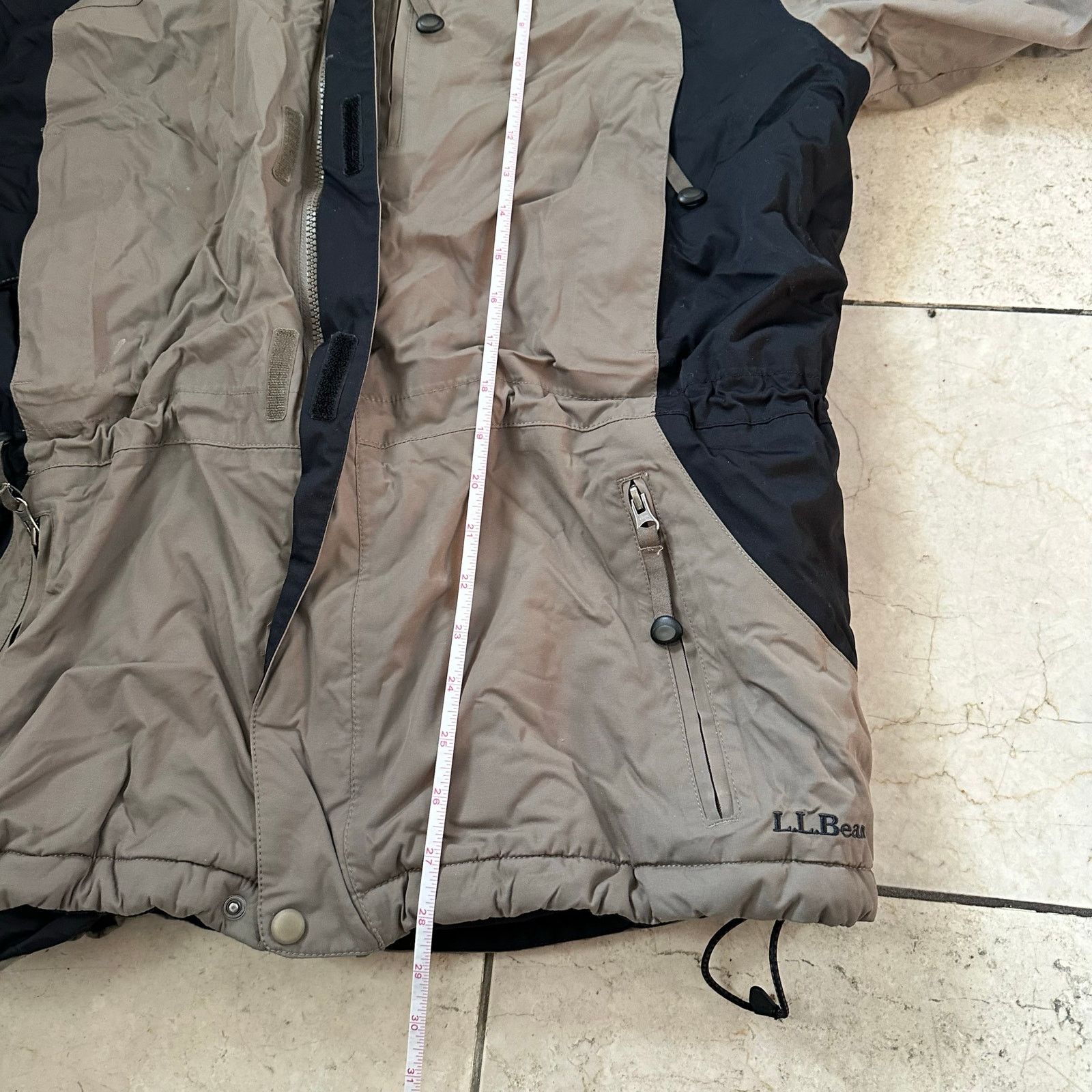 L.L. Bean L.L. Bean L Primaloft Black Tan Ski Parka Jacket Coat hood Size US L / EU 52-54 / 3 - 8 Thumbnail