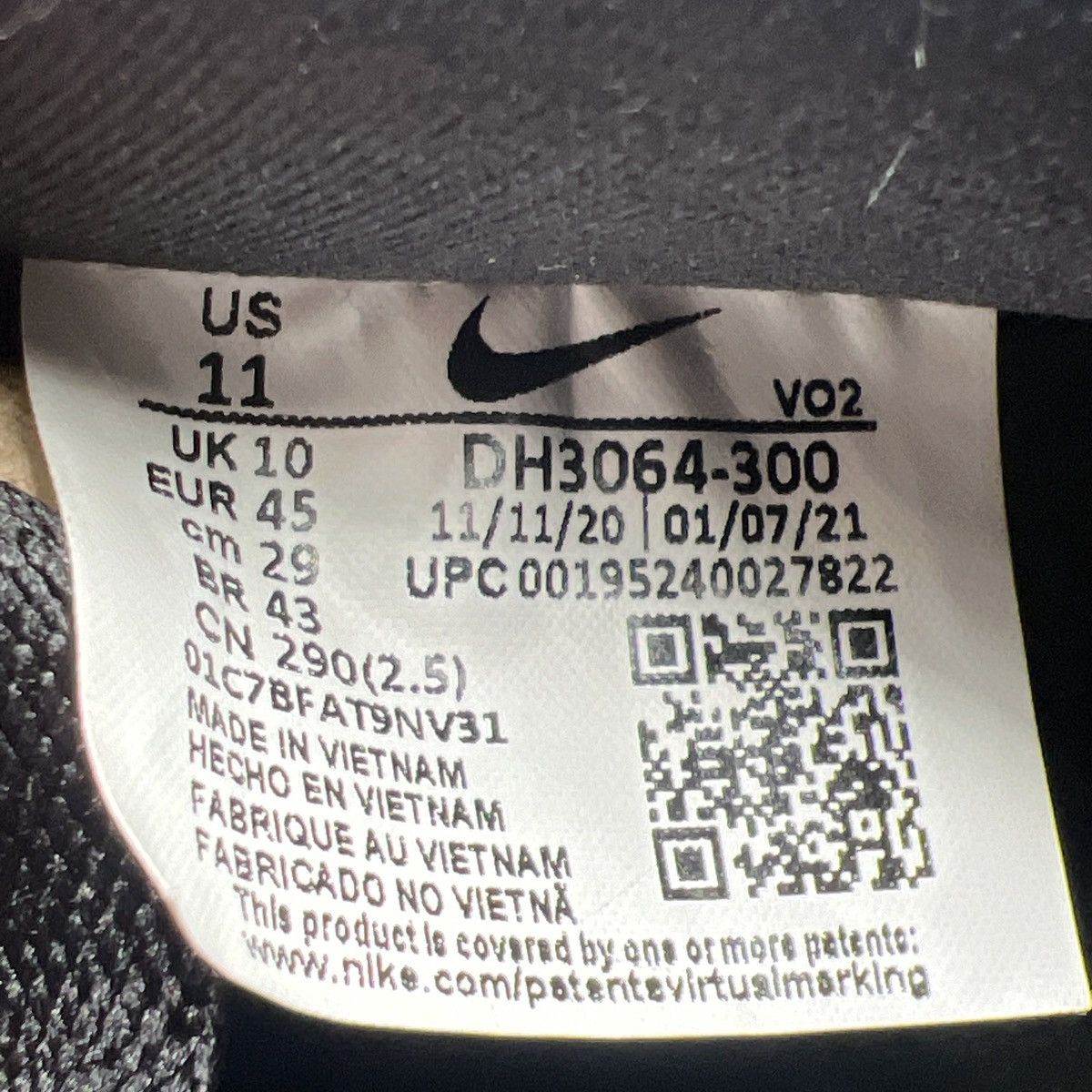 Nike Undefeated x Air Force 1 low ballistic Size US 11 / EU 44 - 9 Thumbnail