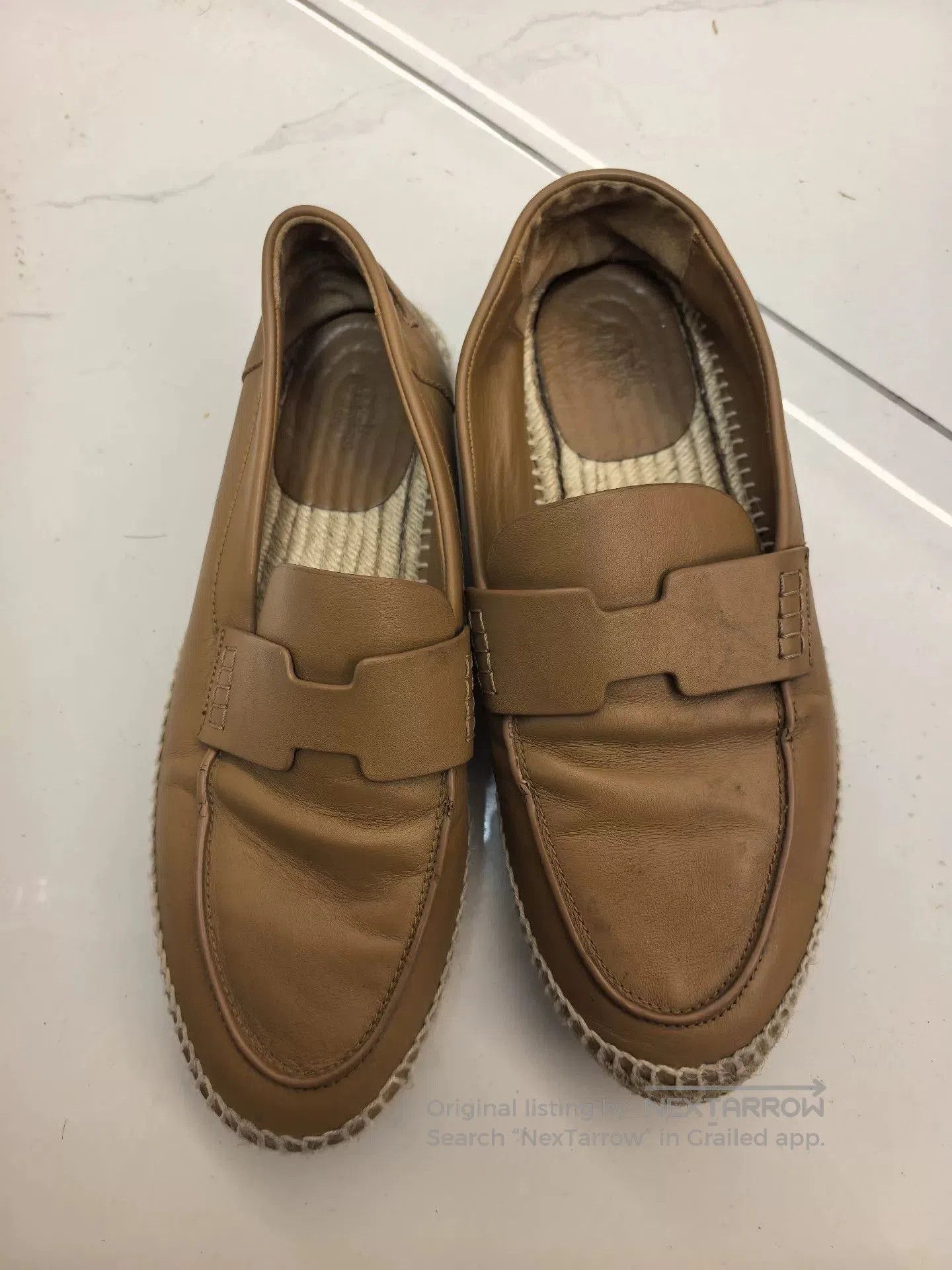 Hermes Hermes Men's Leather Slip-On Woven Casual Shoes. Size US 9 / EU 42 - 1 Thumbnail
