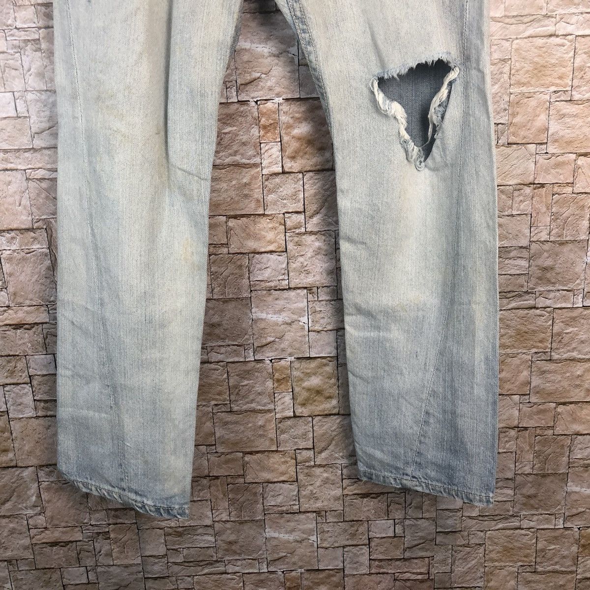 Beams Plus BeamsBoy Blue Distressed Denim Pants #A51 Size US 34 / EU 50 - 7 Thumbnail