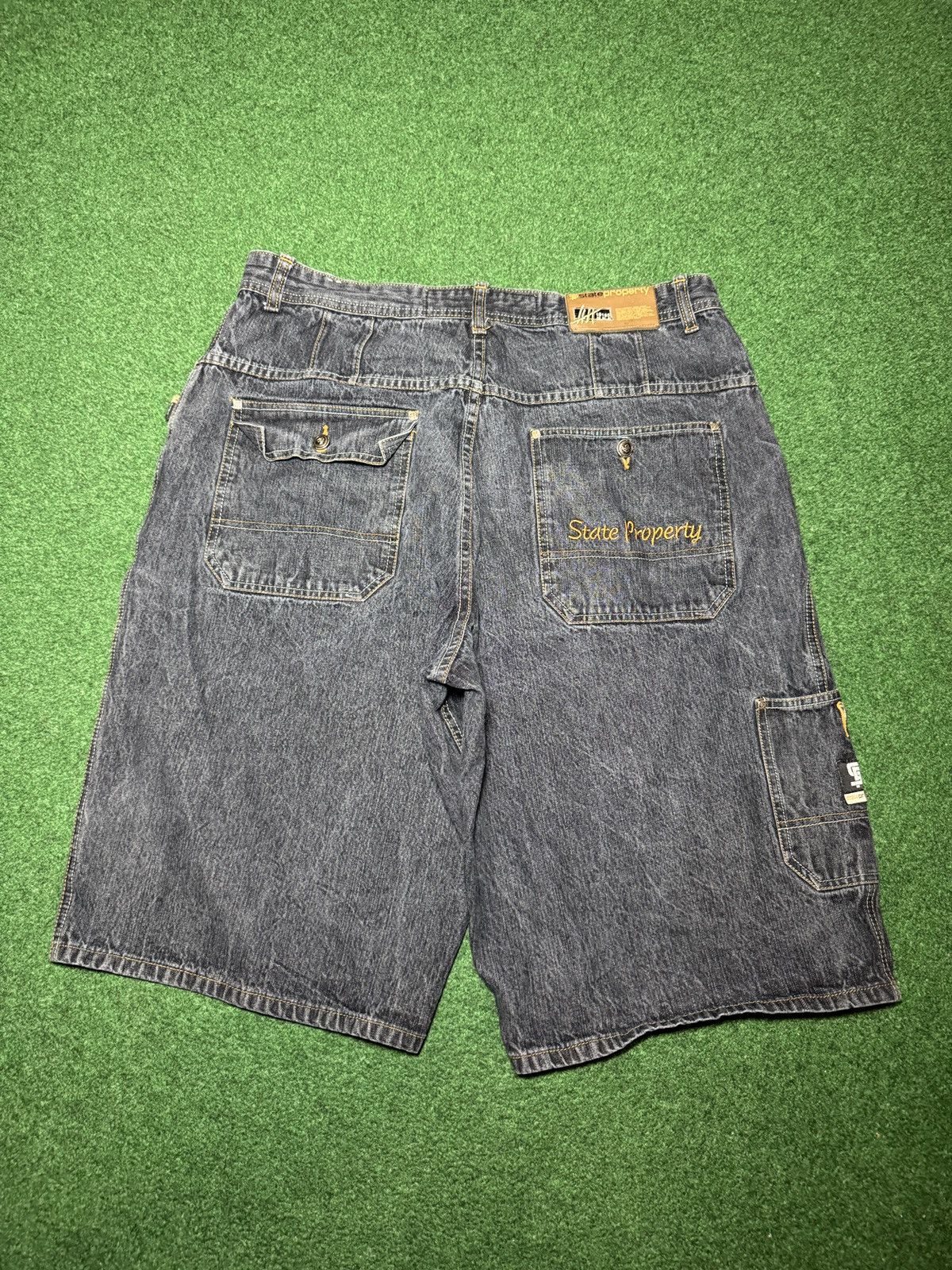 Vintage State Property Baggy Jorts 38 Cargo 15” Hip Hop Denim Shorts Size US 38 / EU 54 - 1 Thumbnail