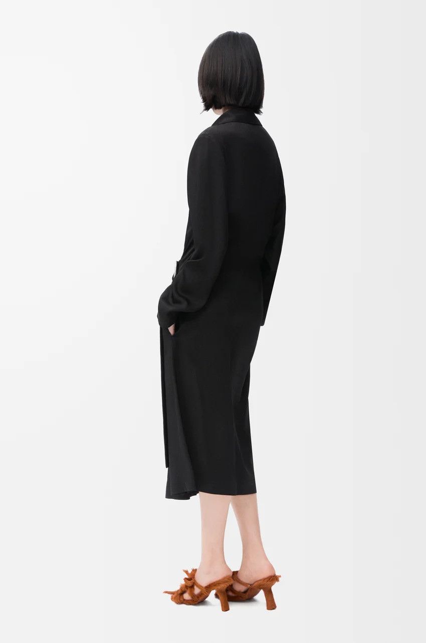 Loewe o1loc1c0525 Belted Dress in Black Size XS / US 0-2 / IT 36-38 - 3 Thumbnail
