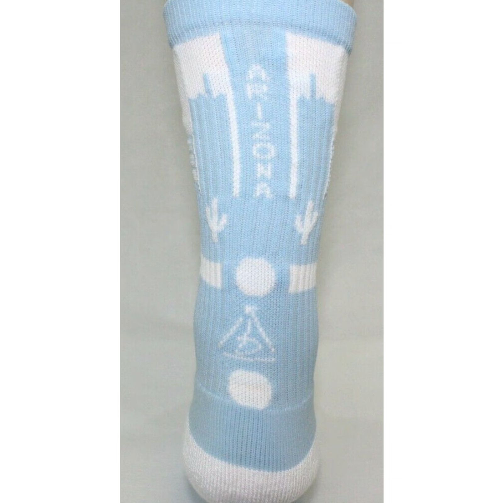 Vintage Rep It City Mens Arizona State Basketball Socks Light Blue White CoolMax M/L Size ONE SIZE - 2 Thumbnail