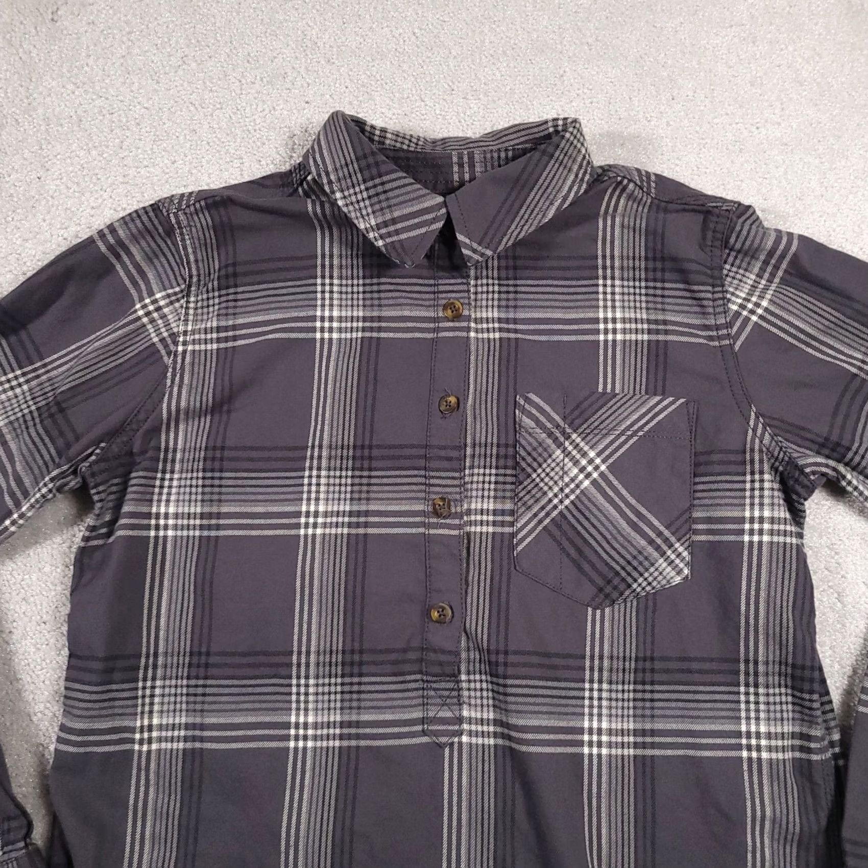 Carhartt VINTAGE Carhartt Pullover Plaid 1/2 Button Collared Shirt Women's Medium Gray Size M / US 6-8 / IT 42-44 - 3 Thumbnail