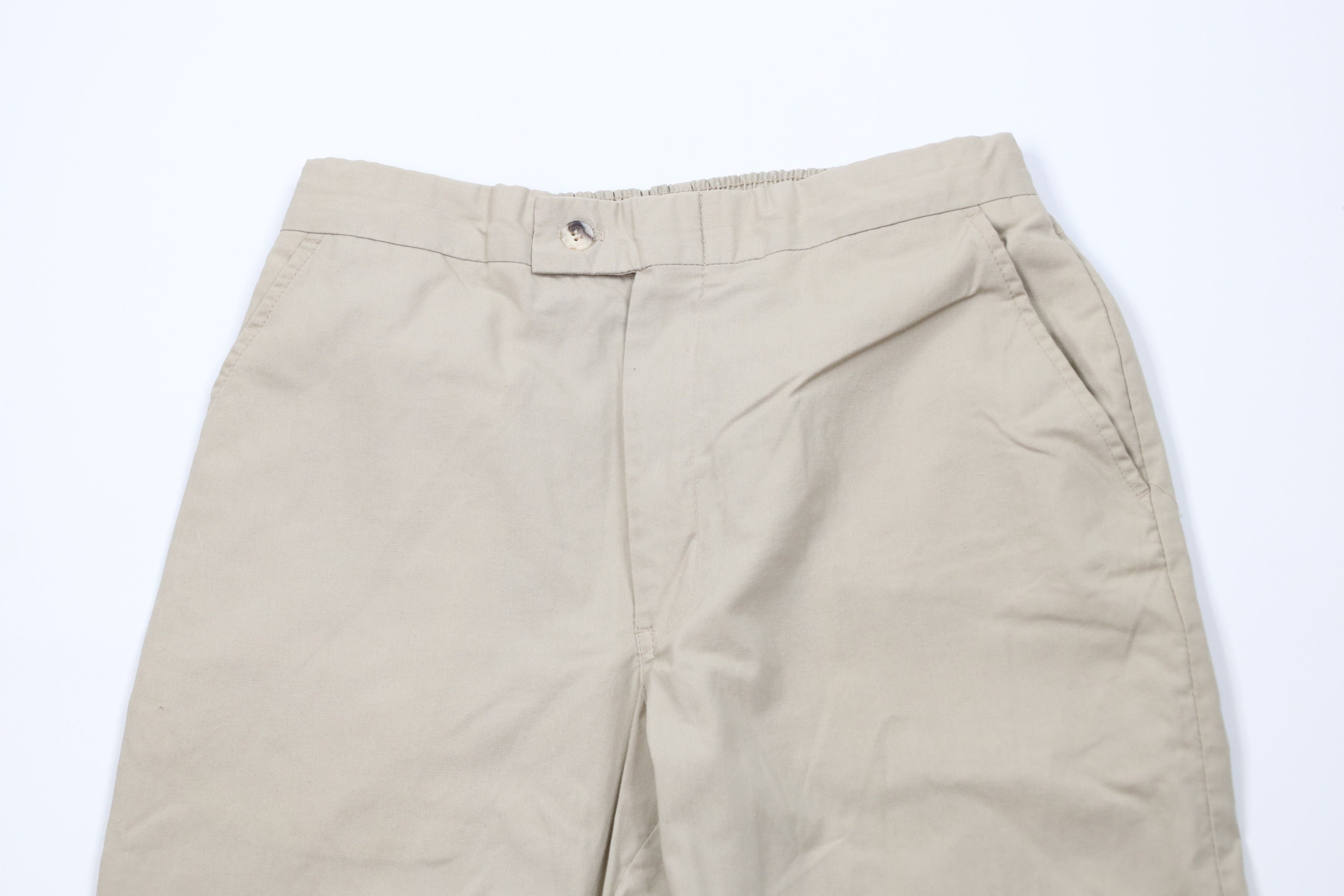 Vintage Vintage 90s Streetwear Wide Leg Loungewear Pants Beige Khaki Size US 34 / EU 50 - 2 Thumbnail