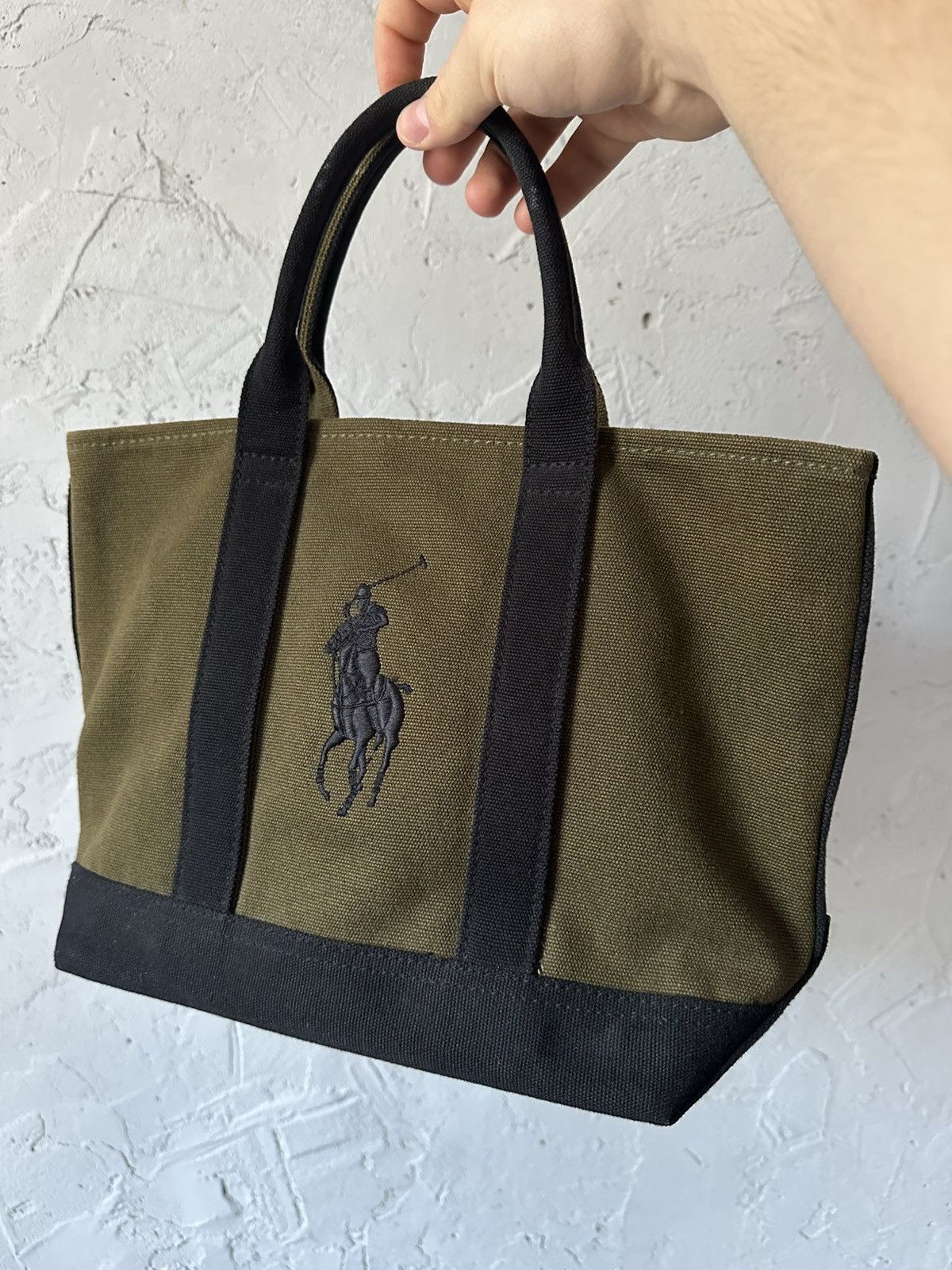 Polo Ralph Lauren × Ralph Lauren × Vintage Ralph Lauren Big logo canvas tote bag Size ONE SIZE - 1 Thumbnail