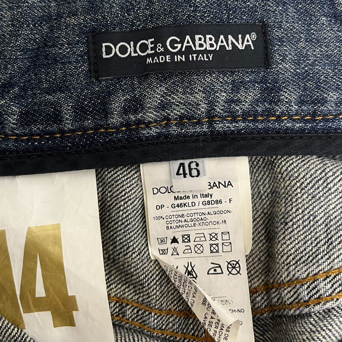 Dolce & Gabbana Dolce&Gabanna 14 gold denim Size US 30 / EU 46 - 4 Thumbnail