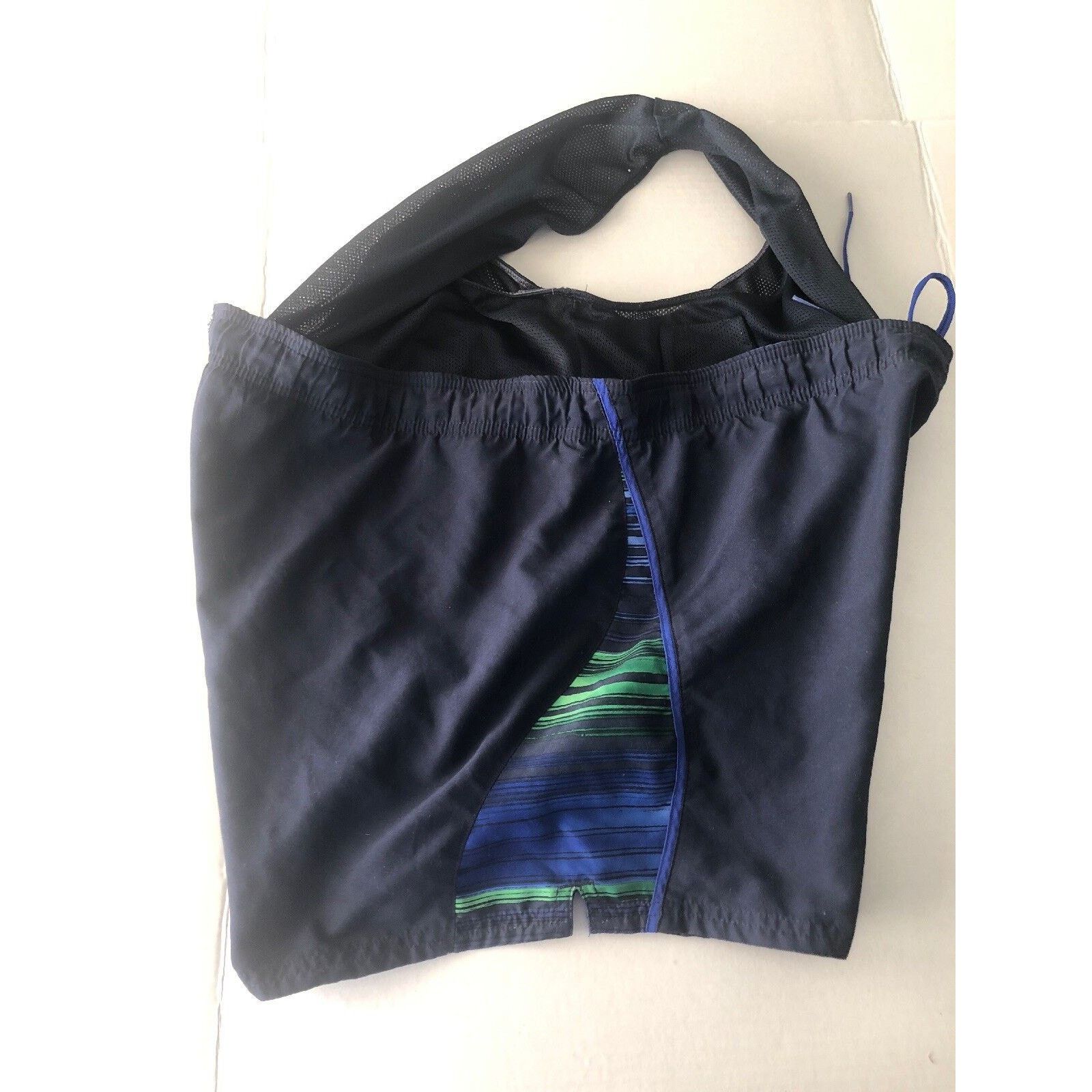 Nike Nike Swim Trunks XL Mens Blue Drawstring Short Stripe Navy Size US 36 / EU 52 - 5 Thumbnail