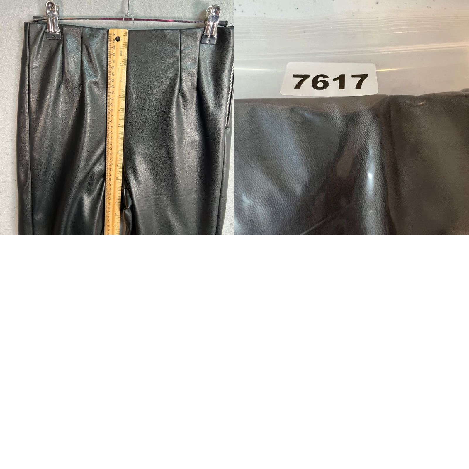 Zara Zara Black Faux Leather High-Waisted Slim Leg Pants Womens Small Size 28" / US 6 / IT 42 - 8 Thumbnail
