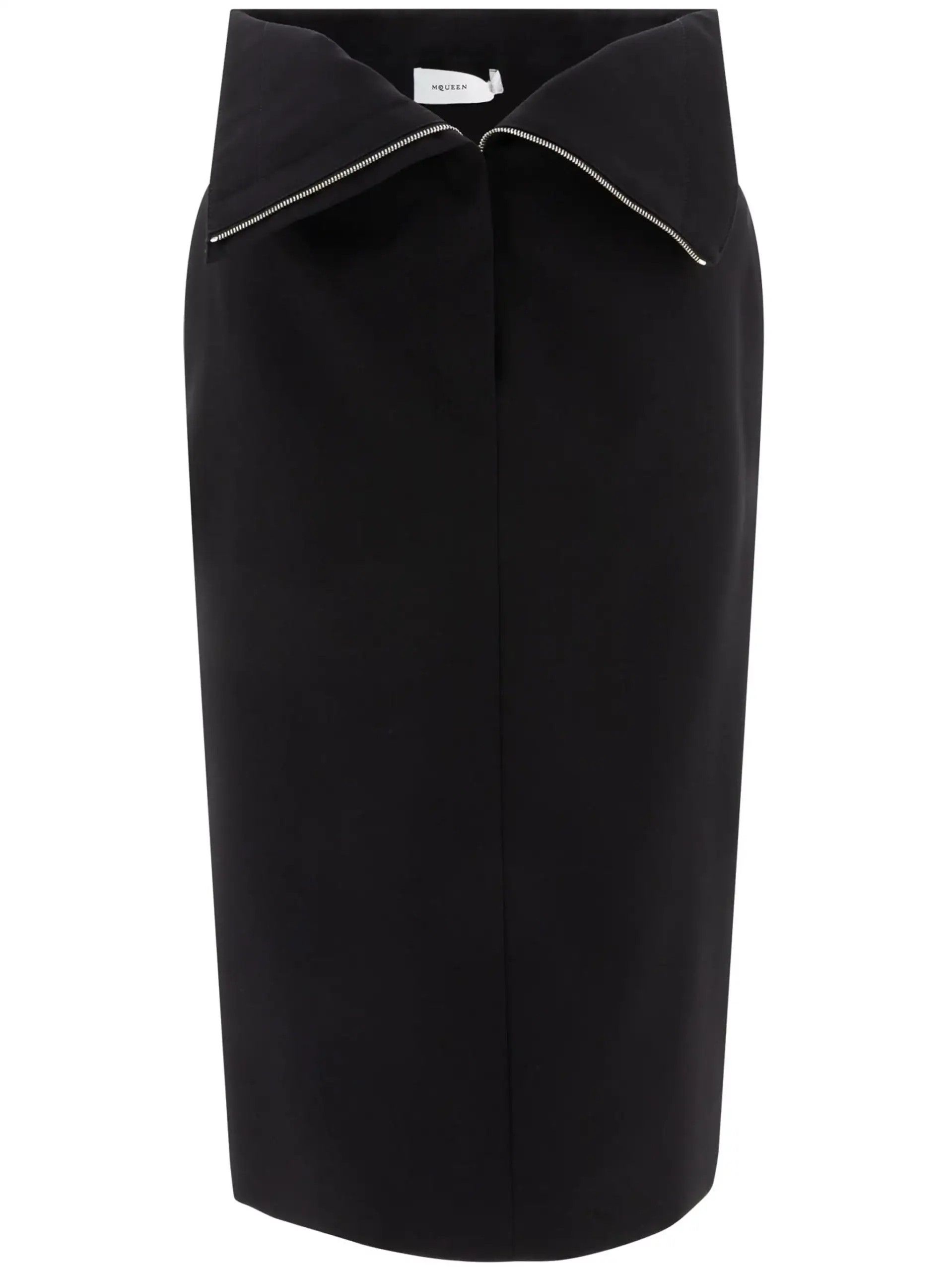 o1srvl11e0226 Zipped Pencil Skirt In Black
