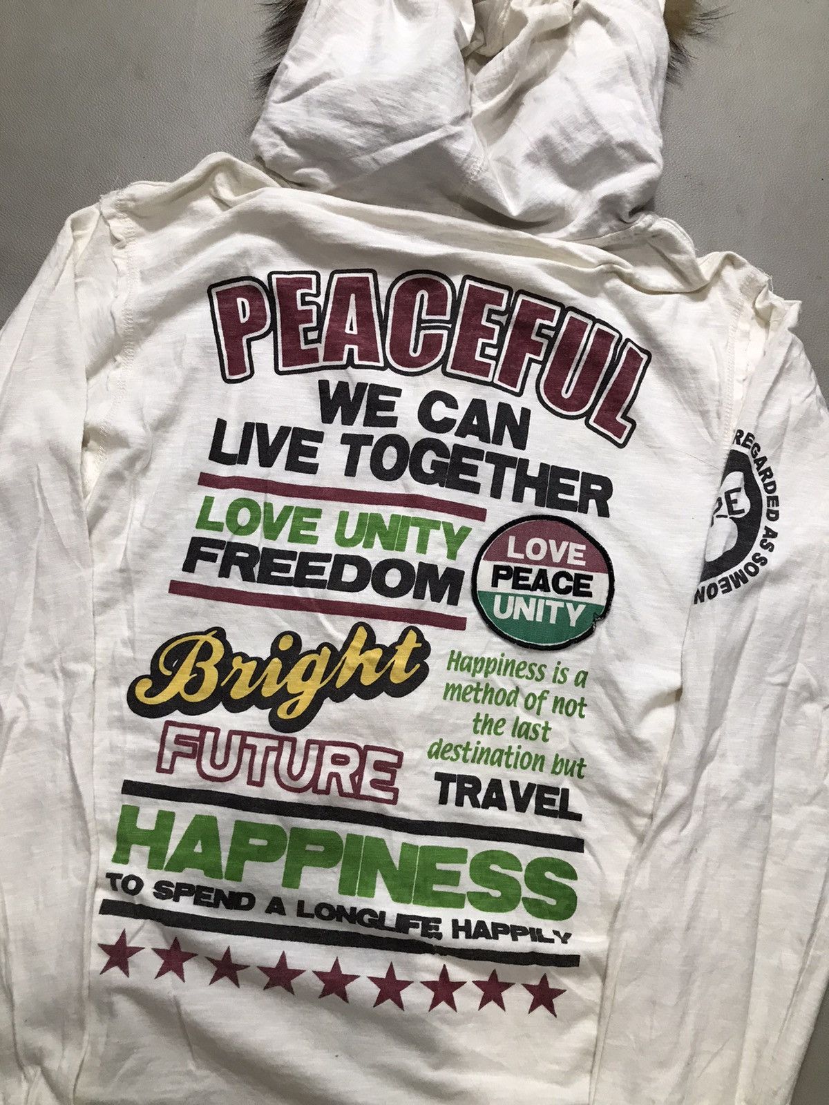 Hysteric Glamour Japanese Poem surf Fur Hoodie Peace and love Size US M / EU 48-50 / 2 - 10 Thumbnail
